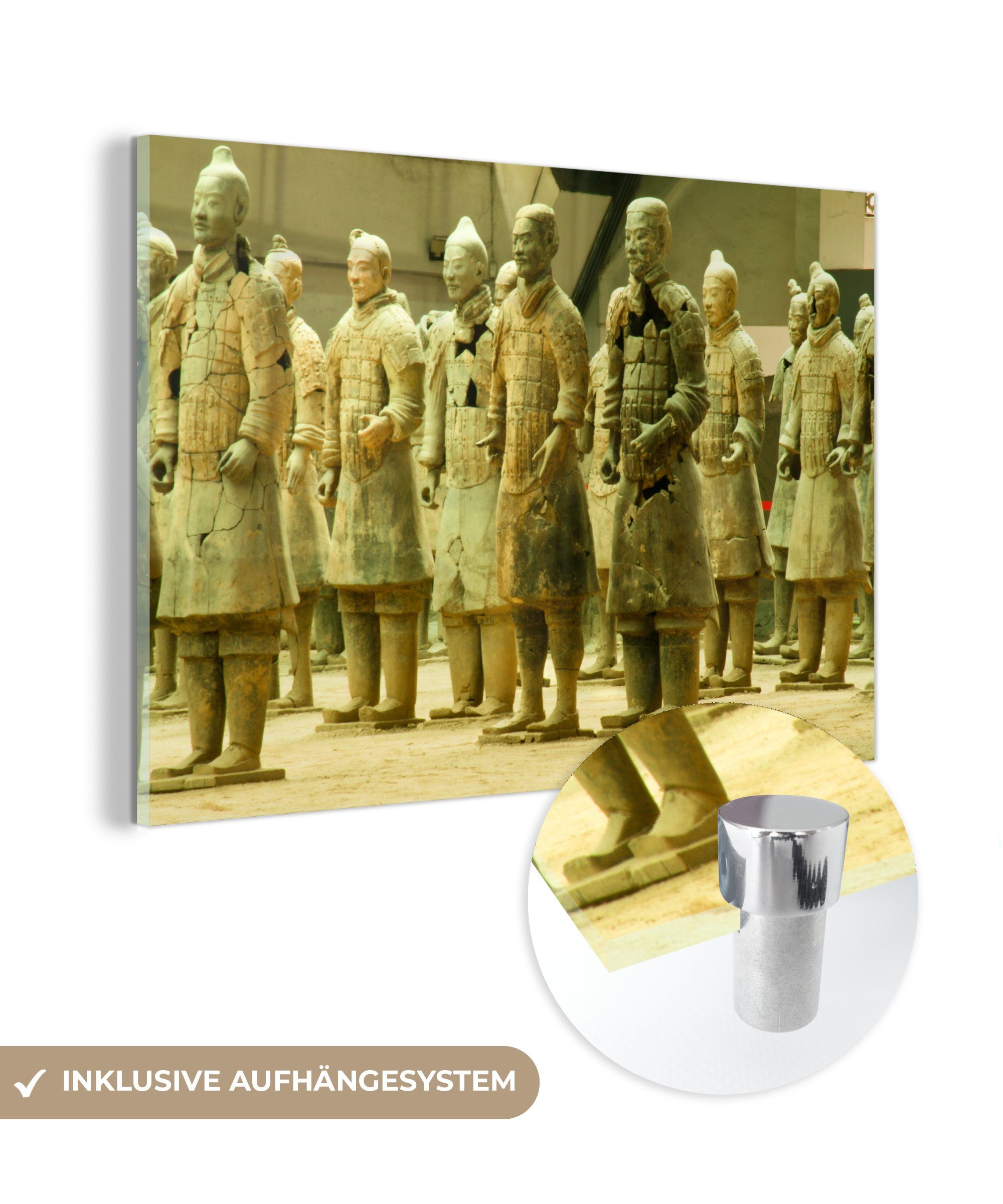 MuchoWow Acrylglasbild Asiatische Terrakotta-Krieger in der chinesischen Stadt Xi'an, (1 St), Acrylglasbilder Wohnzimmer & Schlafzimmer
