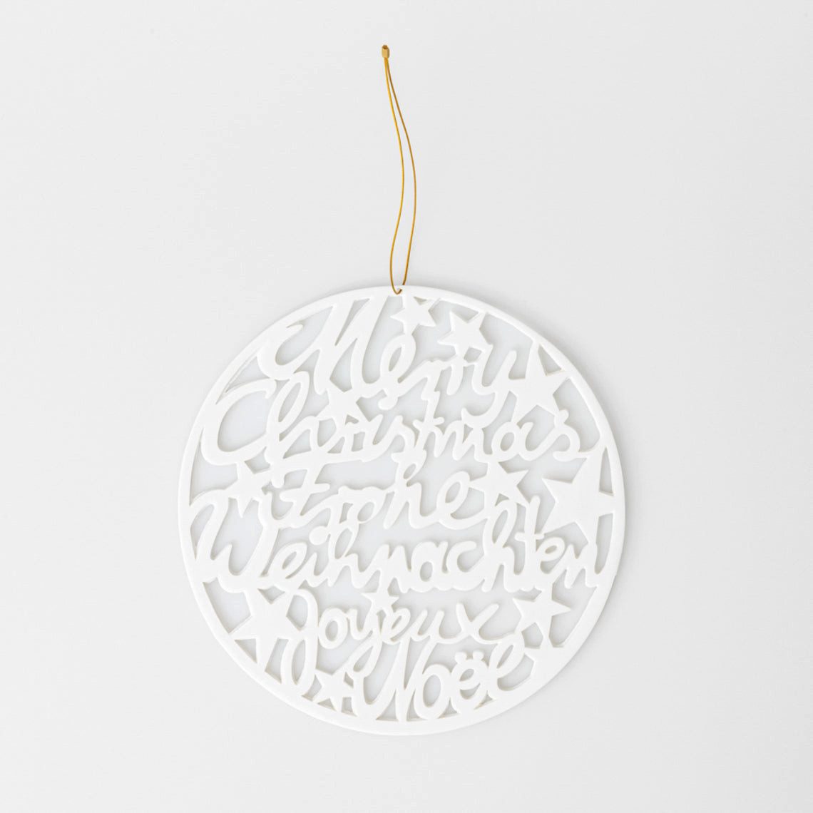 Räder Design Wanddekoobjekt Dekoaufhänger aus Porzellan rund Ø20cm "Frohe Weihnachten" von räder d