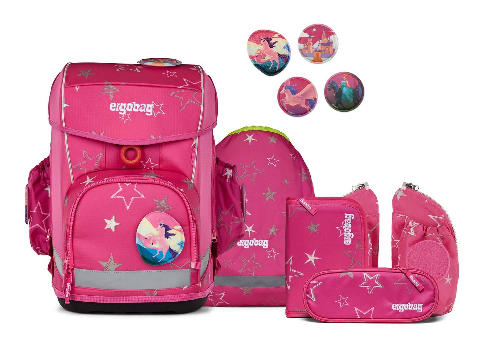 ergobag Schulranzen Cubo Light Set 6-teilig (Set, 5-tlg)