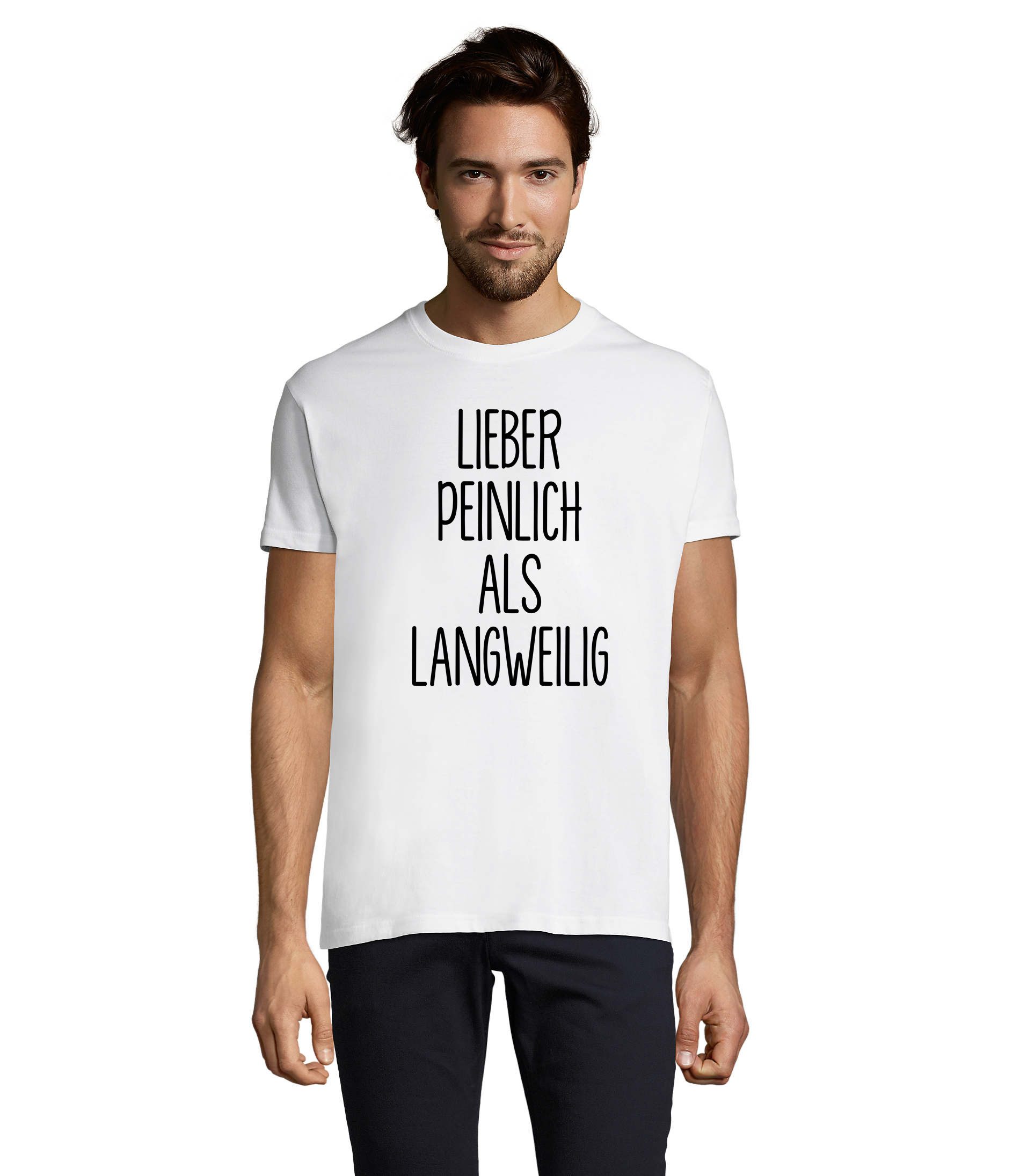 T-Shirt Peinlich Statement Print Herren T-Shirt Rundhals Print Humor