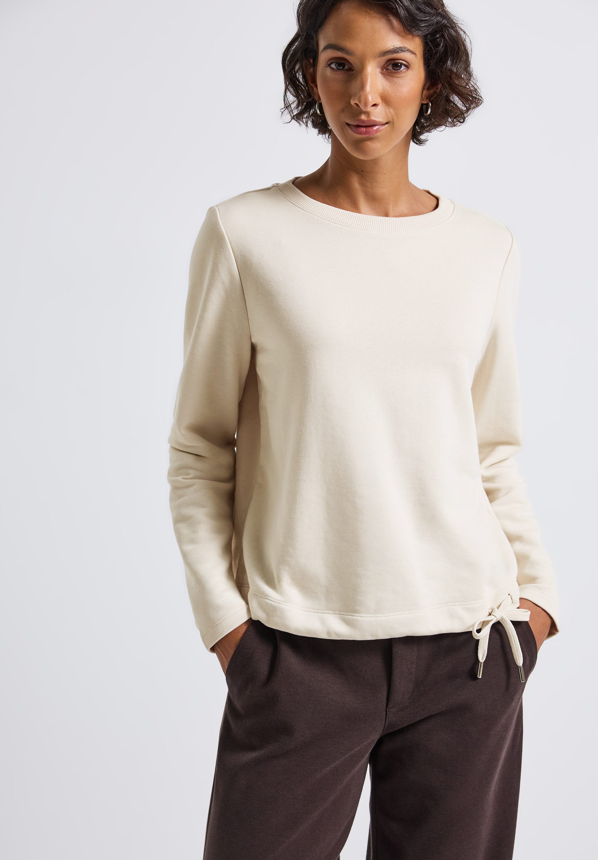 STREET ONE Sweatshirt mit Tunnelzug am Saum
