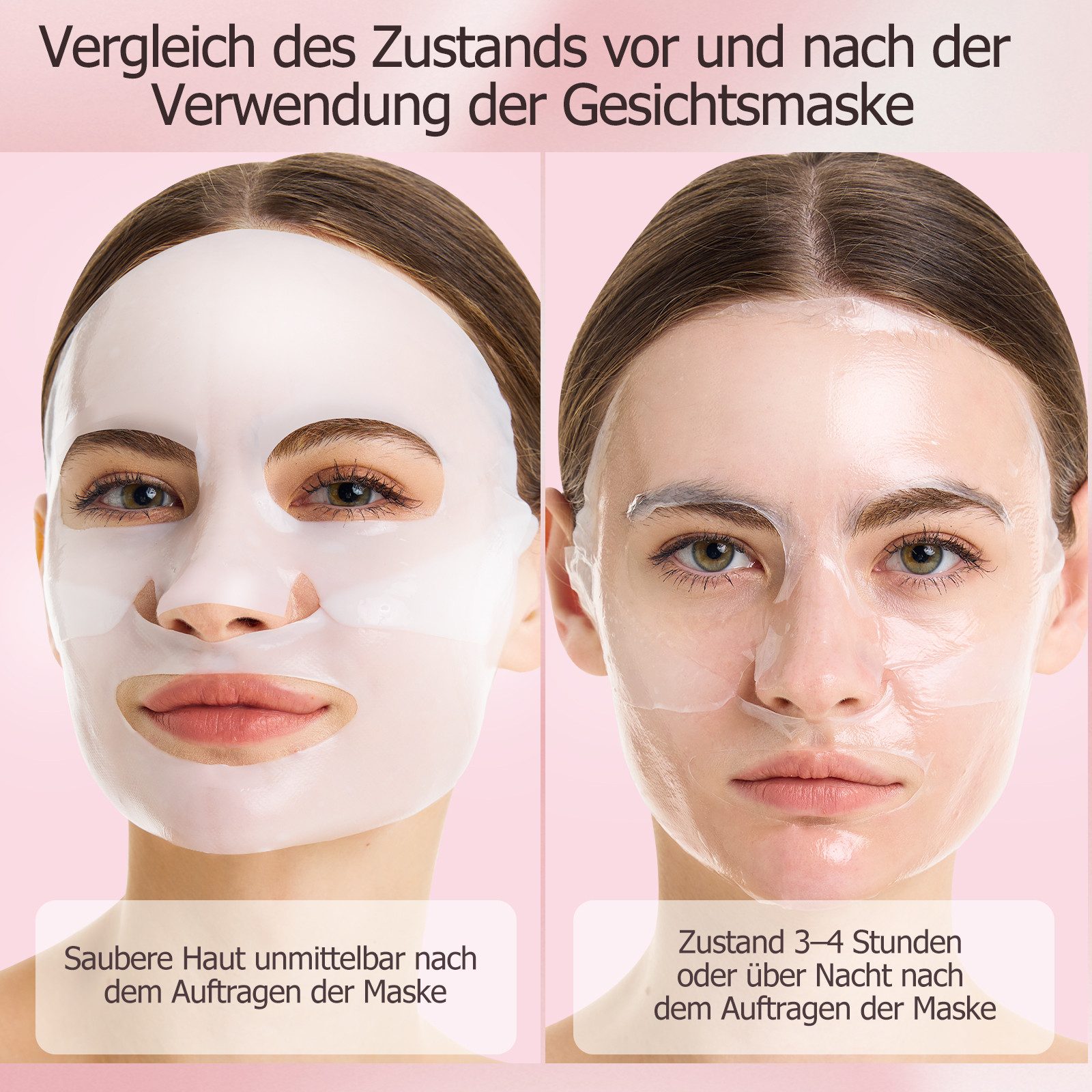 COOL-i ® Gesichtsmaske Bio Collagen Real Deep Maske – 5 Stück, Collagen & Kupferpeptide,Beruhigende und feuchtigkeitsspendende Pflege
