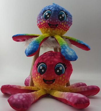 soma Kuscheltier Plüsch Krake Tintenfisch 27 cm Oktopus Regenbogenfarben Plüschtie (1-St), krake plüschtier tintenfisch bunt Kuscheltier Plüsch Spielzeug Octopus