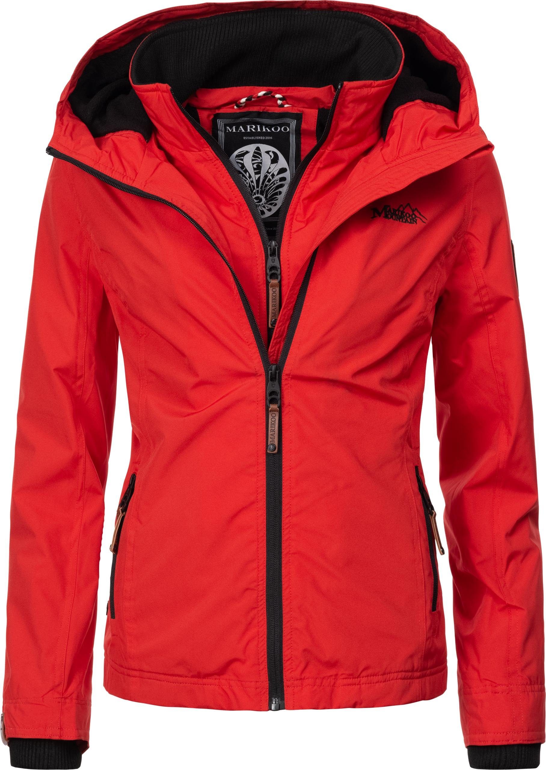 Marikoo Outdoorjacke Erdbeere sportliche Funktionsjacke mit Kapuze