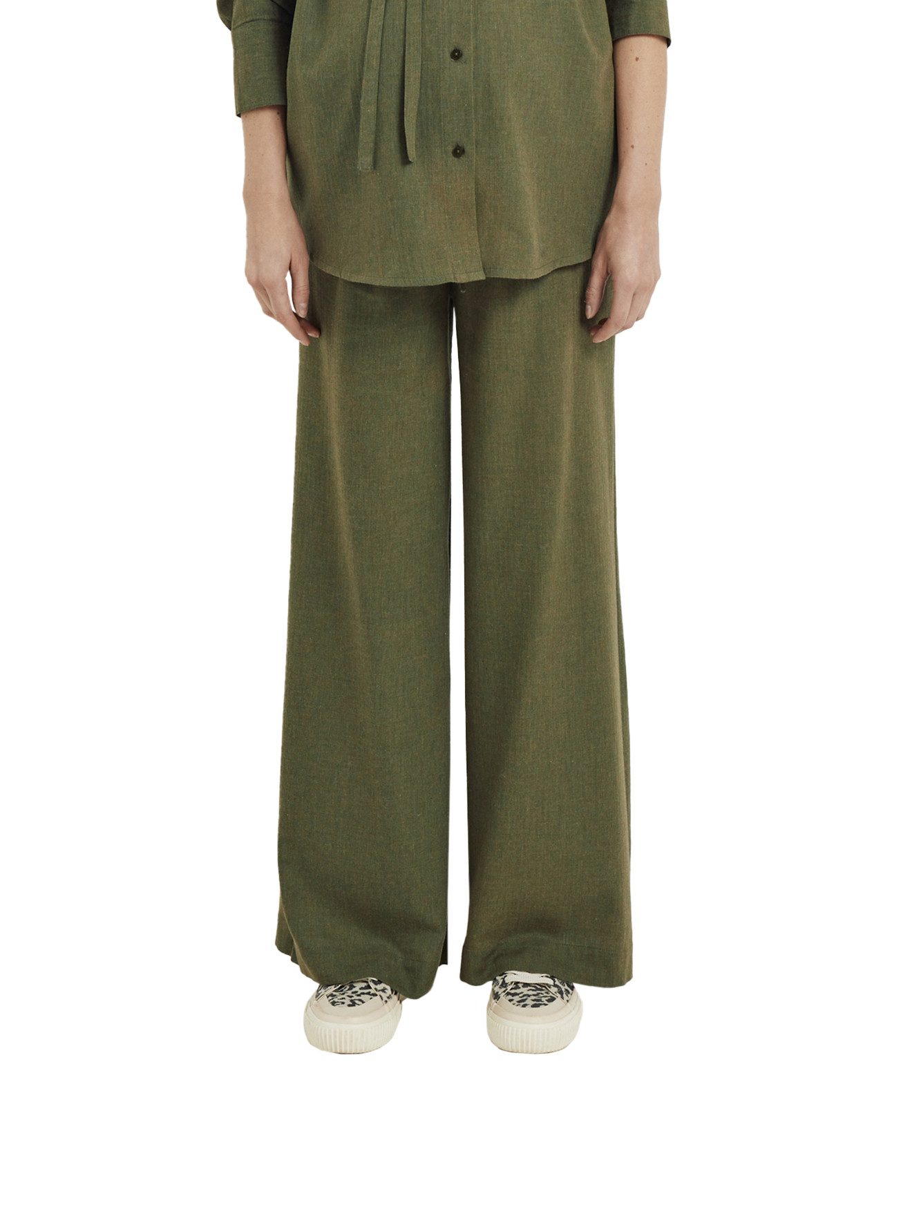 vertbaudet Umstands-Set Loungewear-Set für Schwangerschaft und Stillzeit Set, 2-teilig, Leinen-Optik