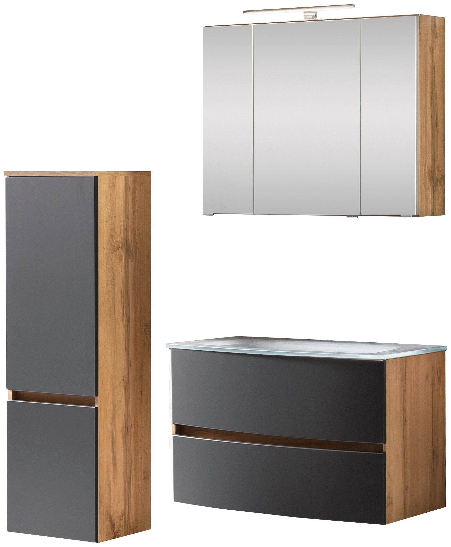 welltime Badezimmer-Set Kaunas, (Set, 3-St), bestehend günstig online kaufen