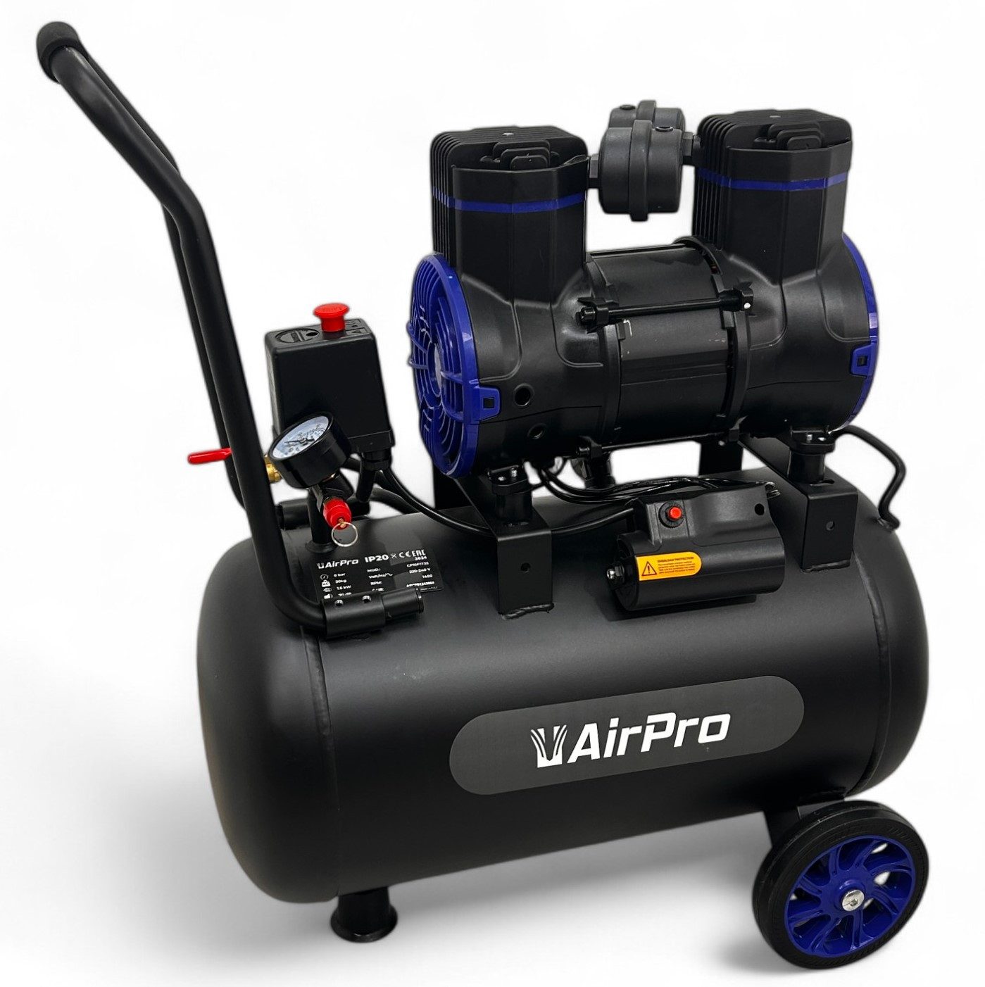 DeTec. Kompressor 2 PS Luftkompressor – Ölfreier 35L Kompressor, Leiser Betrieb 70dB, 1500 W, max. 8,00 bar, Geräuscharmer Kompressor für Heimwerker und Werkstatt