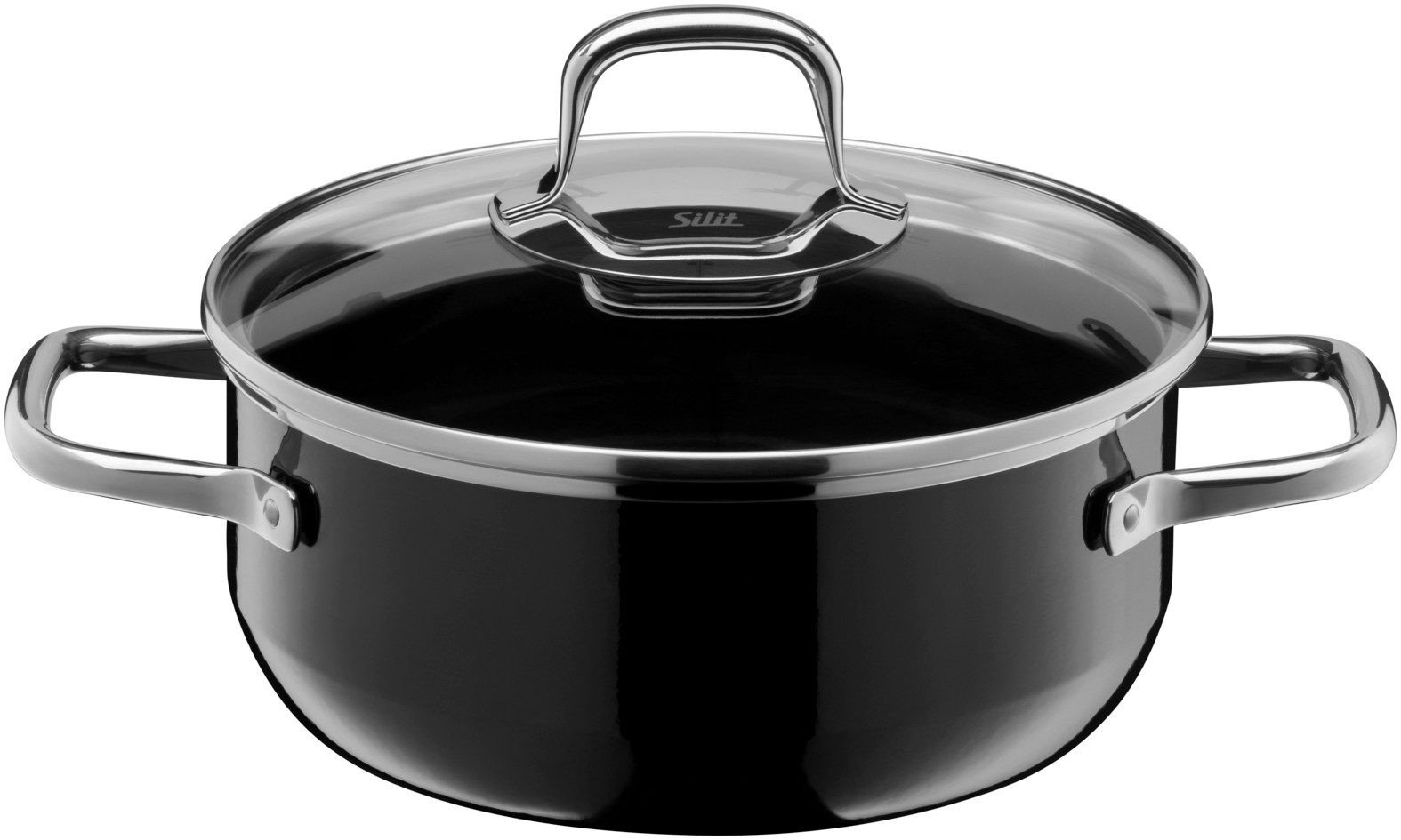 Silit Topf-Set Silit Silargan® Elegance Topf-Set, 4-teilig, Black, Silargan Funktionskeramik (Kochtopf Set, mit Glasdeckel), Made in Germany