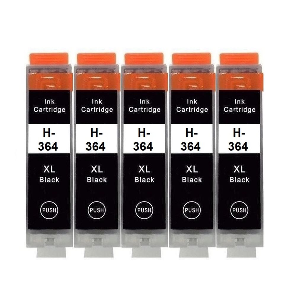 inkpro 5 x Druckerpatrone kompatibel mit HP 364 XL schwarz cyan magenta gelb Tintenpatrone (für Deskjet 3070 A, 3070, 3520, 3521, 3522, 3524, D5445, D5460, Officejet 4610, 4620, 4622, 7515, Photosmart 5510, 5514, 5515, 5520, 5522, 5524, 5525, 6500, 6510,