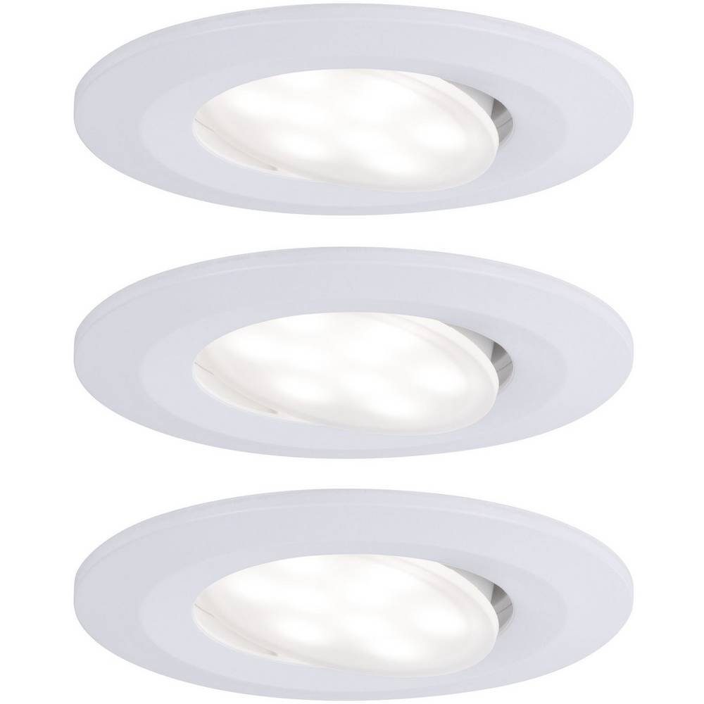 LED IP65 Dimmbar, rund, Einbautiefe, Basisset Einbauleuchte Einbauleuchte Paulmann Dimmbar schwenkbar Geringe Schwenkbar, LED