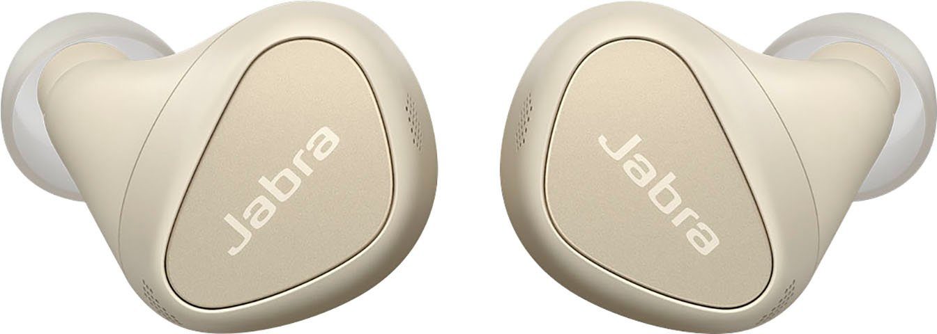 Bluetooth, Google Siri, In-Ear-Kopfhörer Jabra aktiver Cancelling Geräuschunterdrückung Alexa, Noise (ANC), wireless Assistant, mit 5 hybrider Gold/beige Elite (ANC) (Active