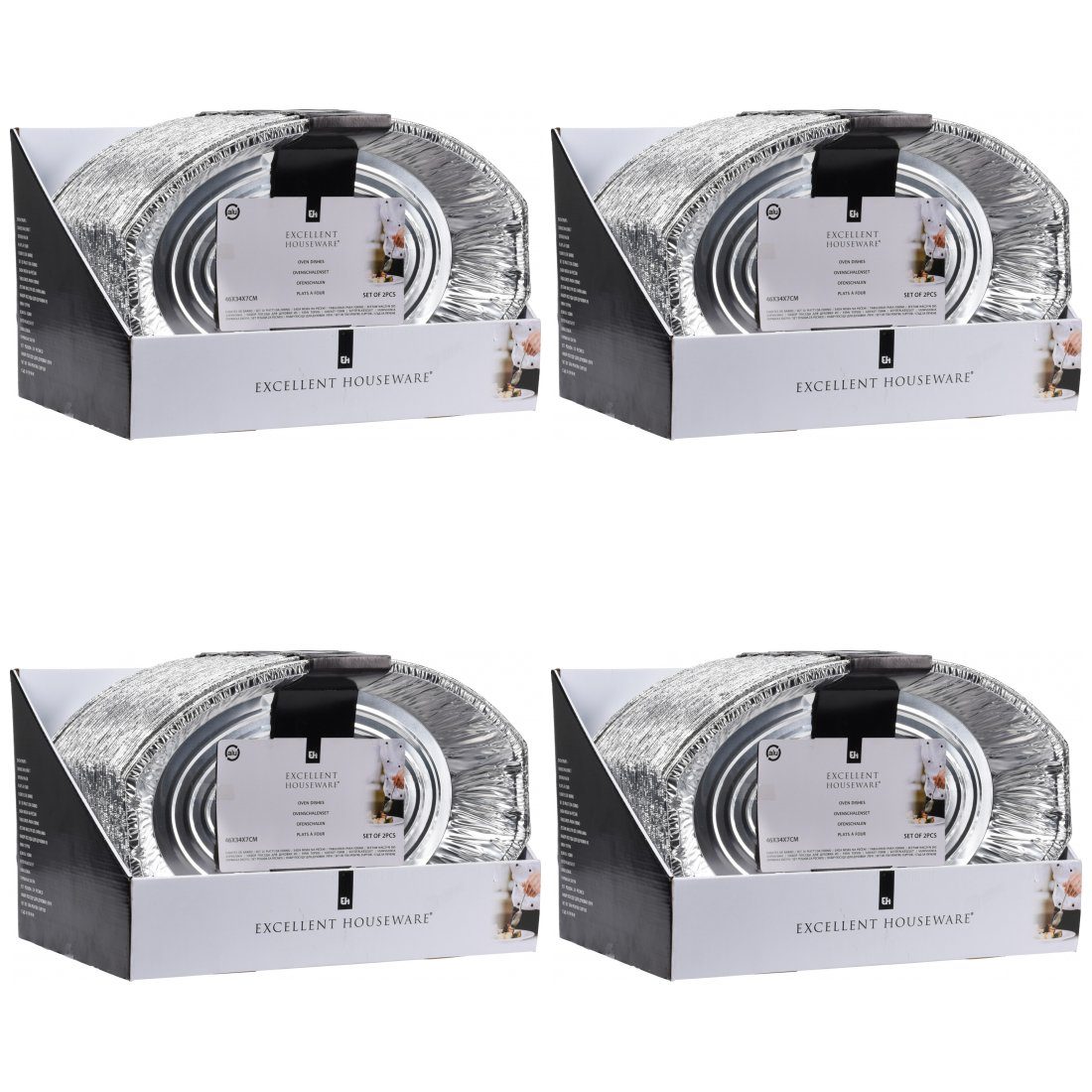 Grillplatte 4 x Grillschweine Ofenblech 2er-Set Alu Grill Zubehör BBQ Outdoor Camping