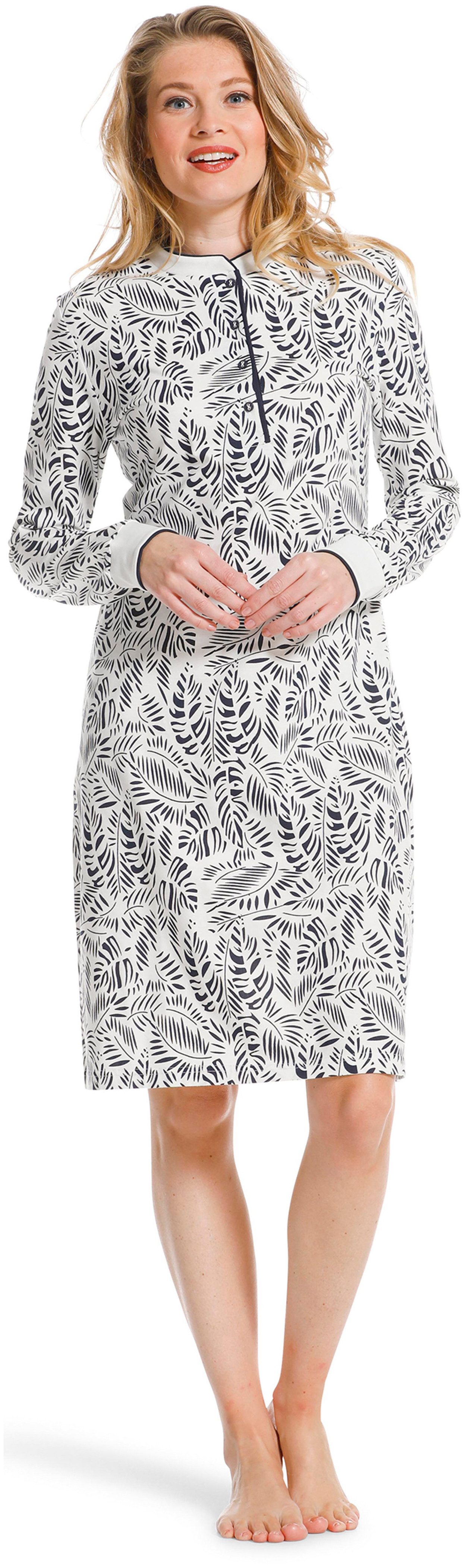 Pastunette Nachthemd Damen Nachthemd mit Knopfleiste langer Arm (1-tlg) auc günstig online kaufen