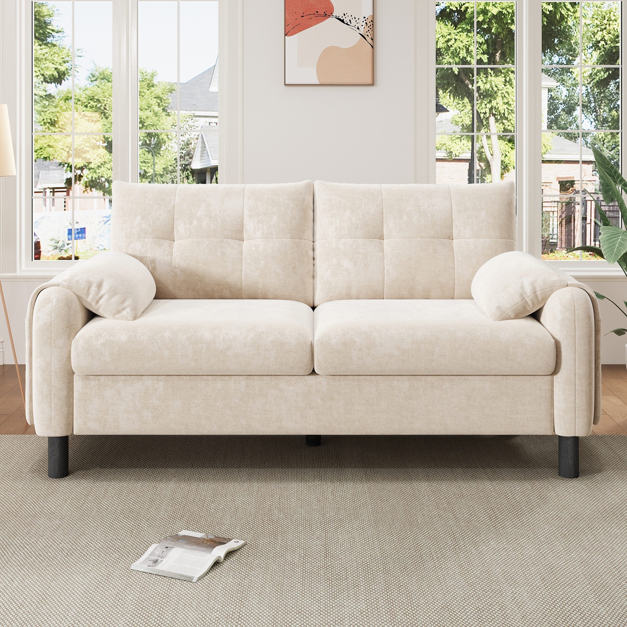 autolock 2-Sitzer Sofa Polstersofa aus Chenille günstig online kaufen
