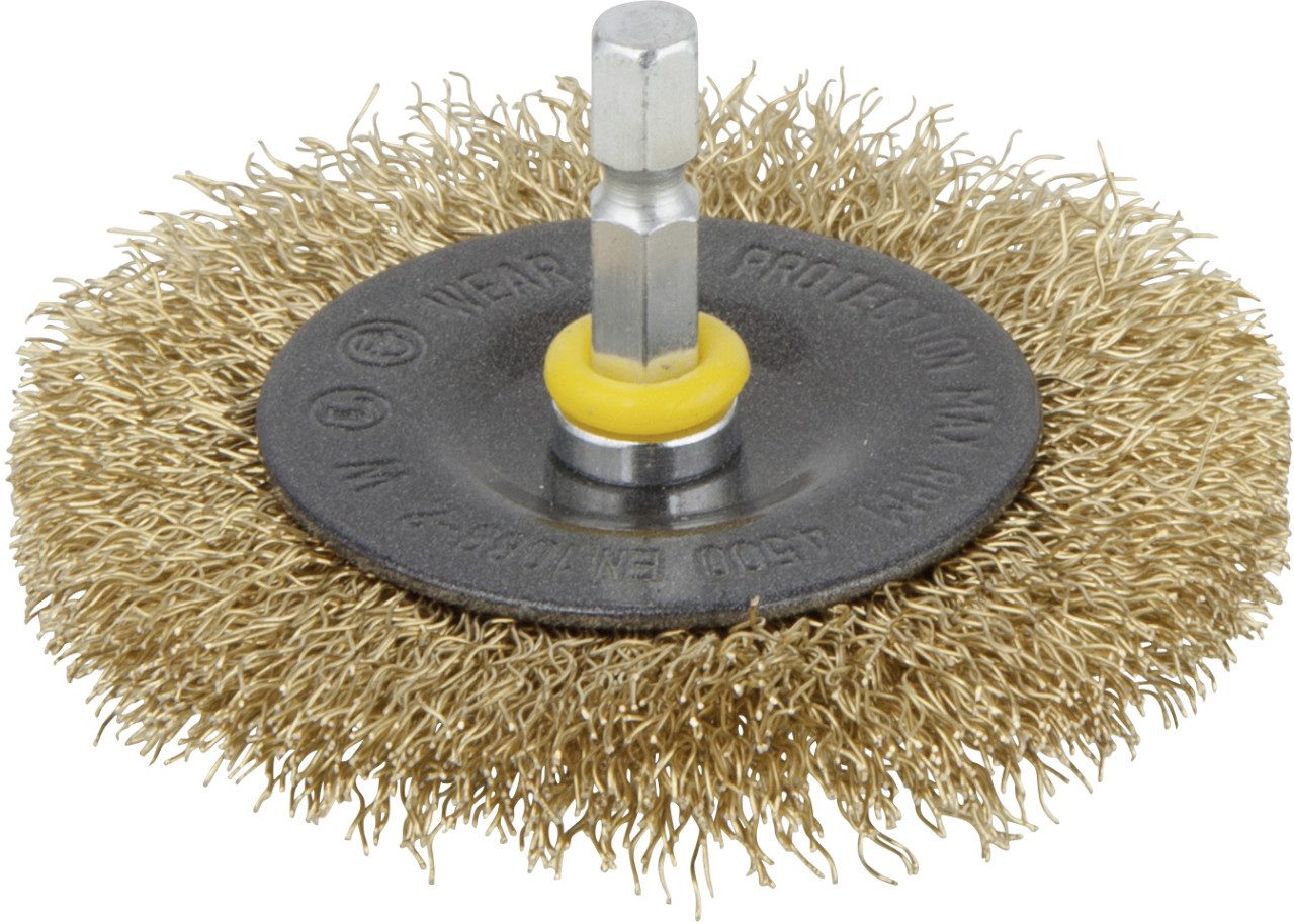 Wolfcraft Schleifaufsatz Wolfcraft Scheibendrahtbürste Ø 75 mm Messing