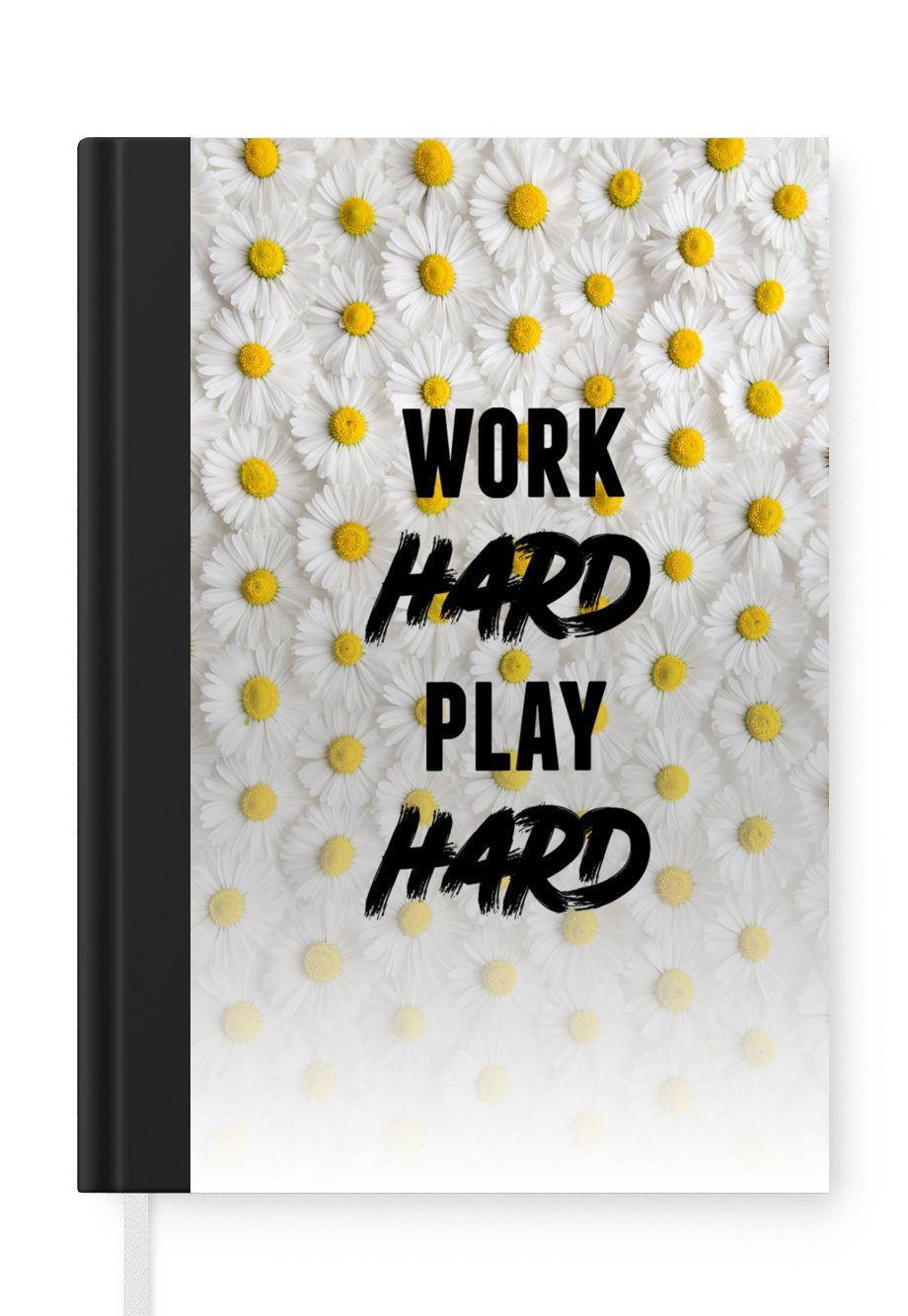 MuchoWow Notizbuch Sport - Zitate - 'Hart arbeiten, hart spielen' - Sprichwörter, Journal, Merkzettel, Tagebuch, Notizheft, A5, 98 Seiten, Haushaltsbuch | Notizbücher