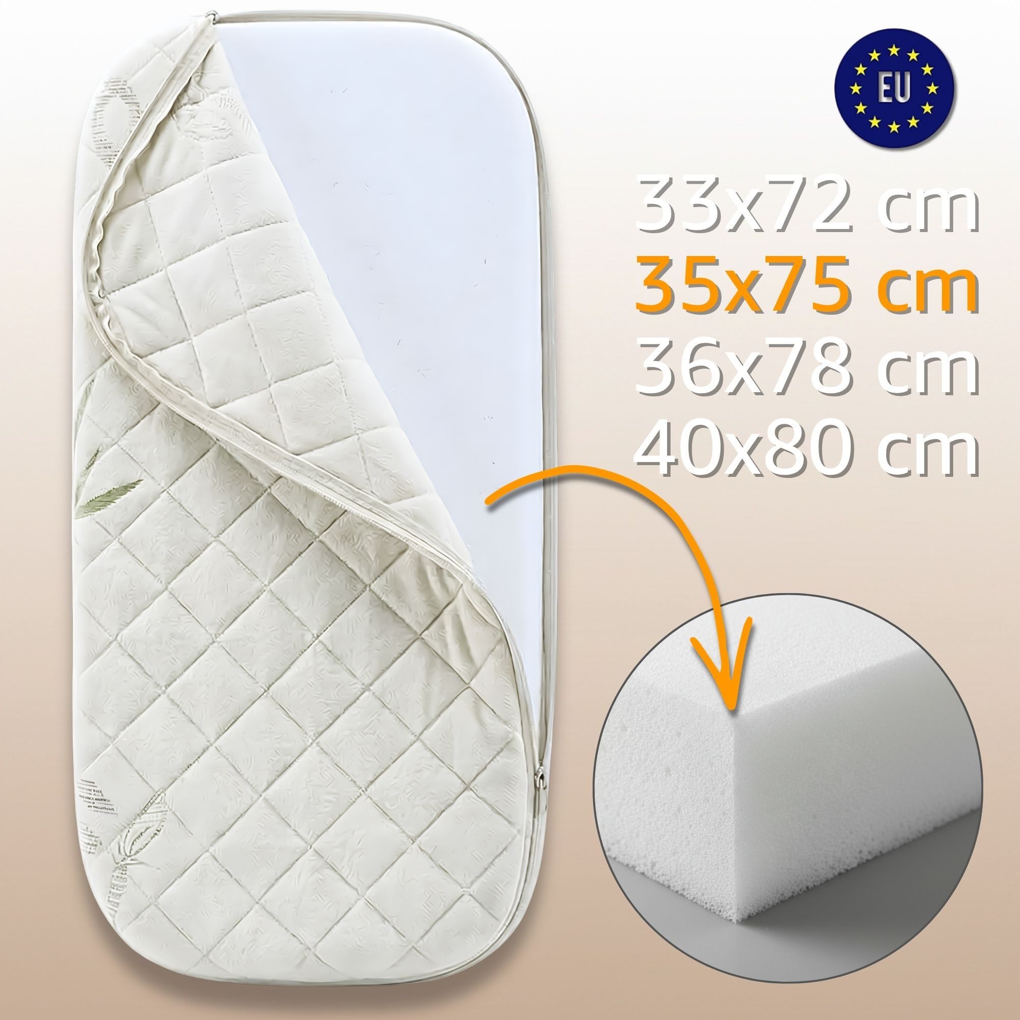 Babymatratze Matratze Kinderbett Mattress - Kindermatratze für Babybett Reisebett, Totsy Baby