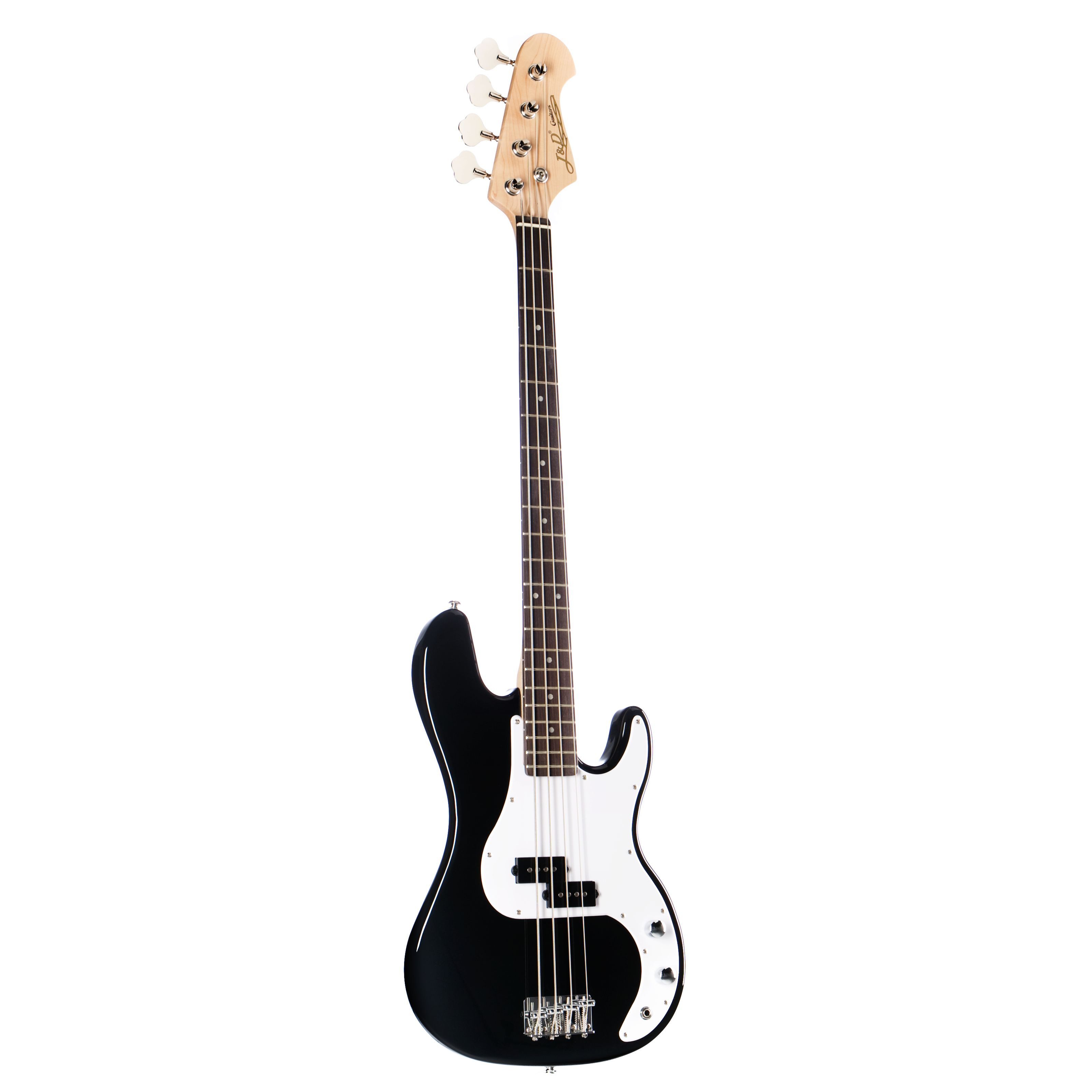 J & D E-Bass, E-Bass Elektrische Bass Gitarre mit 4 Saiten und Linde Korpus P Bass mit Split-Coil Tonabnehmer und passiver Elektronik PB Black Highgloss, Электрические басы, 4-Saiter Электрические басы, E-Bass, Elektrische Bass Gitarre, P Bass