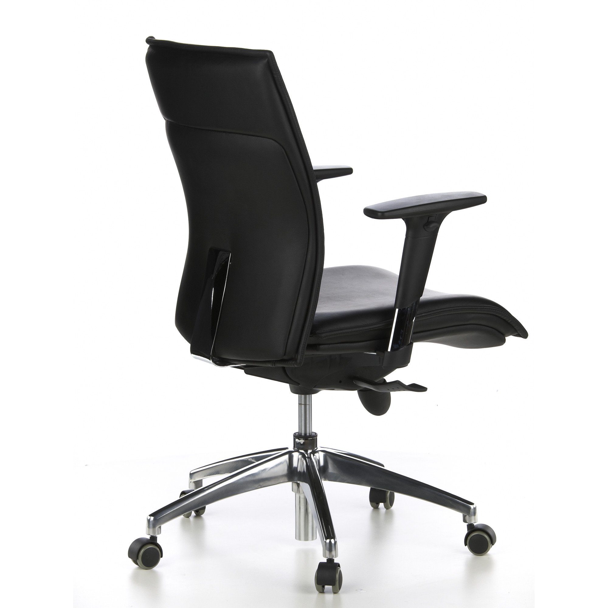 10 (1 Chefsessel Bürostuhl St), Schwarz Luxus Drehstuhl Leder hjh ergonomisch OFFICE MURANO