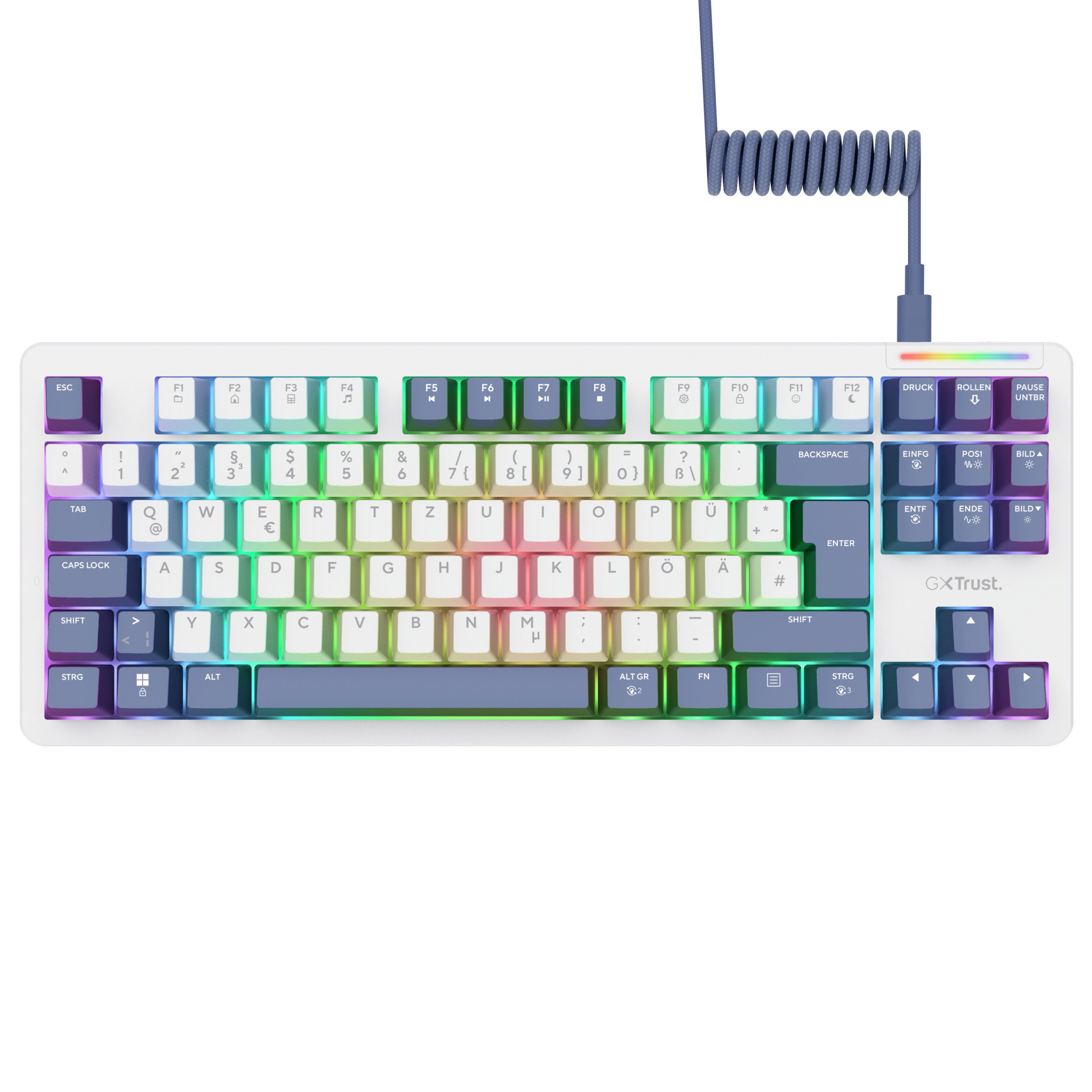 Trust GXT 872 Xyra TKL Gaming Tastatur mechanisch RGB Keyboard für PC Gaming-Tastatur