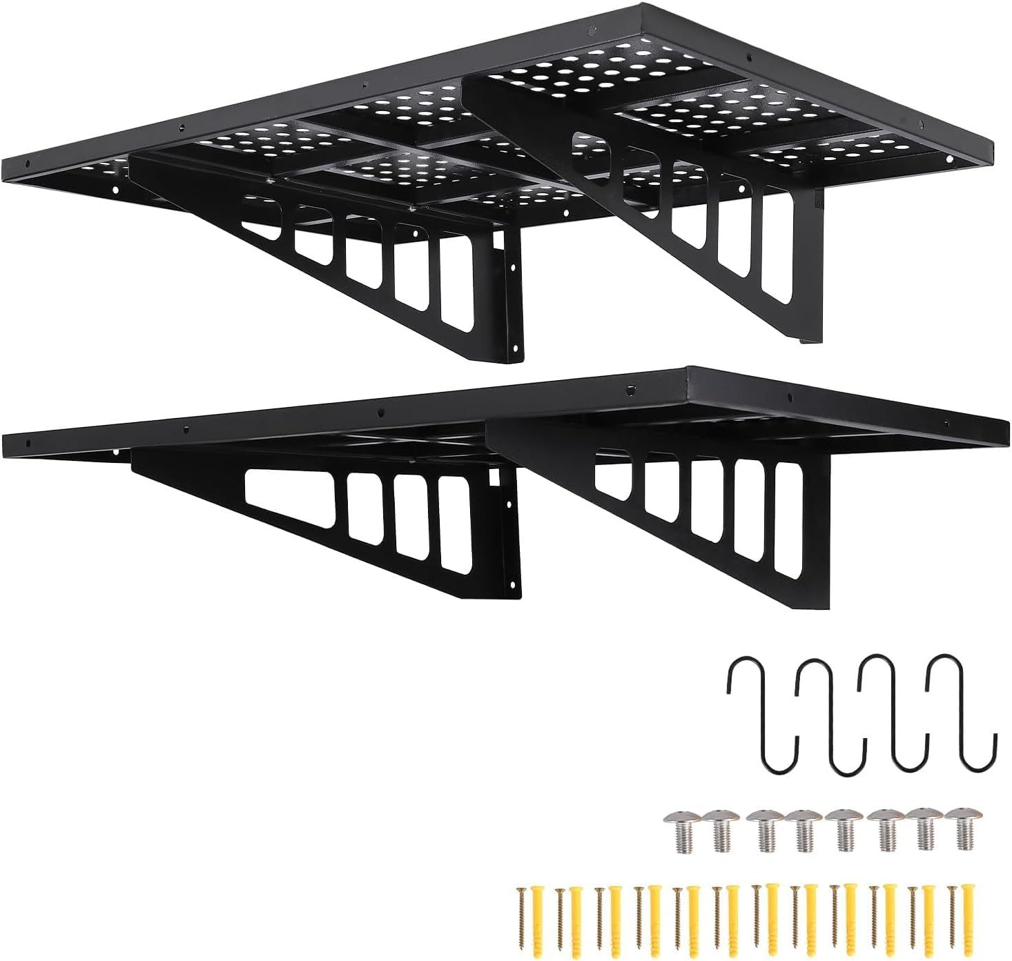 GarveeMore Schwerlastregal Wandregal für die Garage, 24x36 Zoll - Montageset für Stauraum