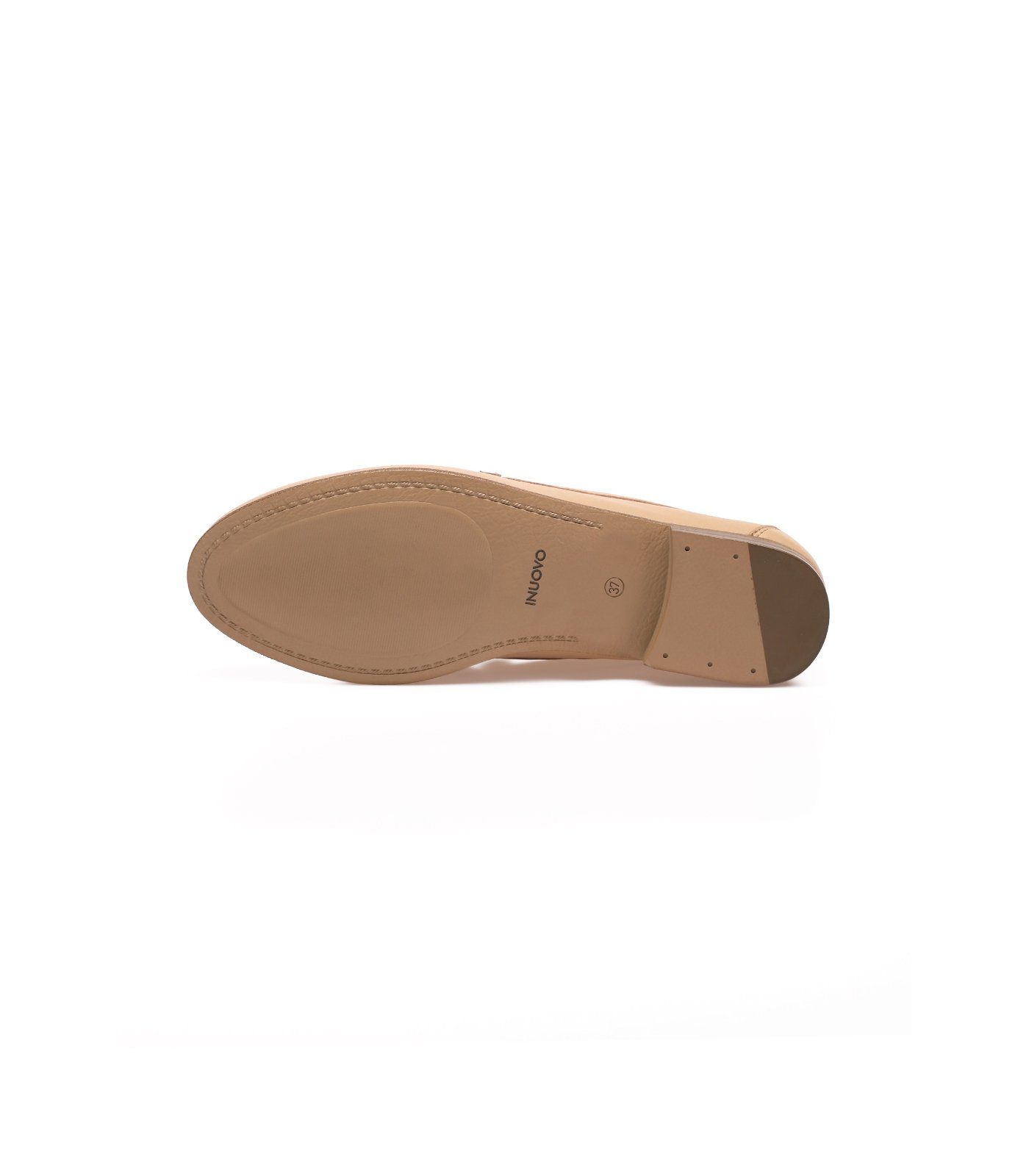 INUOVO Slipper Leder Slipper Hellbraun