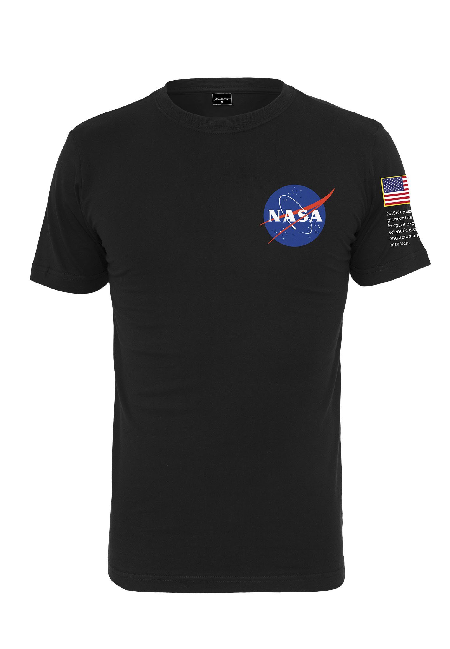 Insignia NASA (1-tlg) NASA MT1165 Logo Herren Tee MisterTee T-Shirt black Flag Flag Insignia