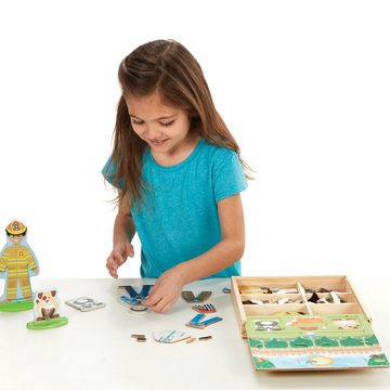 Melissa & Doug Anziehpuppe Occupations Magnetic Pretend Play Set (74-tlg)