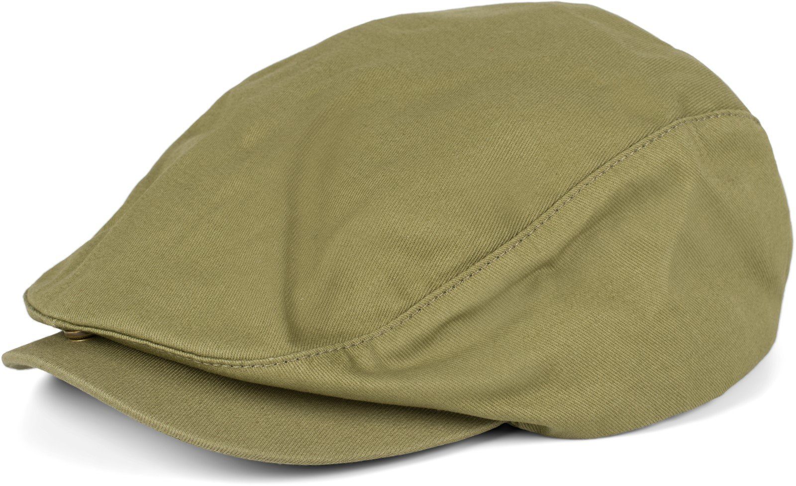 styleBREAKER Flat Cap (1-St) Cap einfarbig Cabrio Oliv