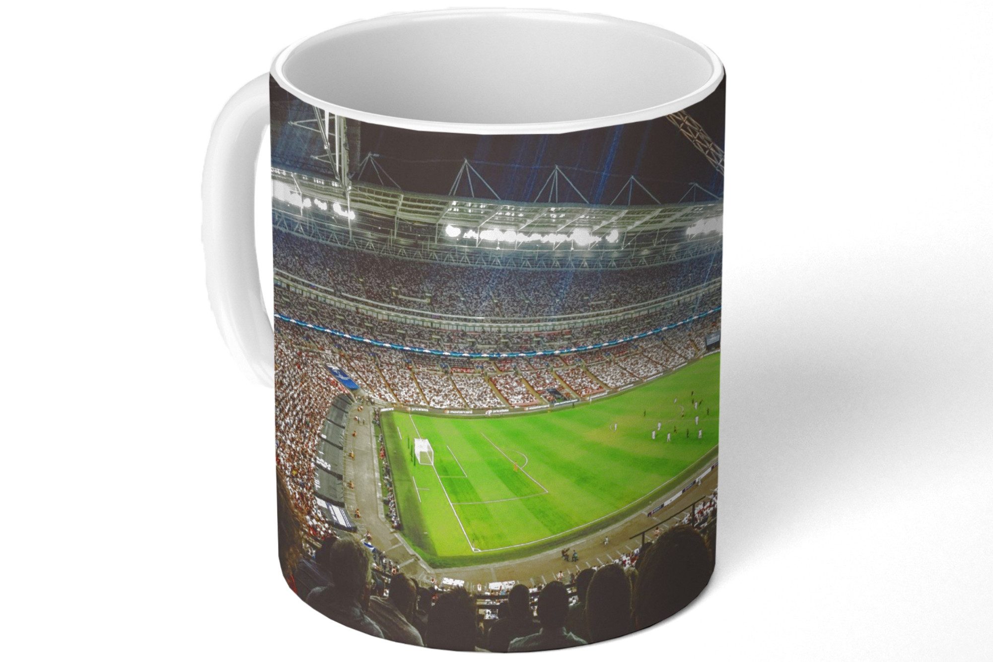 MuchoWow Tasse Stadion - Öffentlich - Fußball, 1-tlg., Keramik, Kaffeetassen, Teetasse, Becher, Kaffeebecher, Geschenk