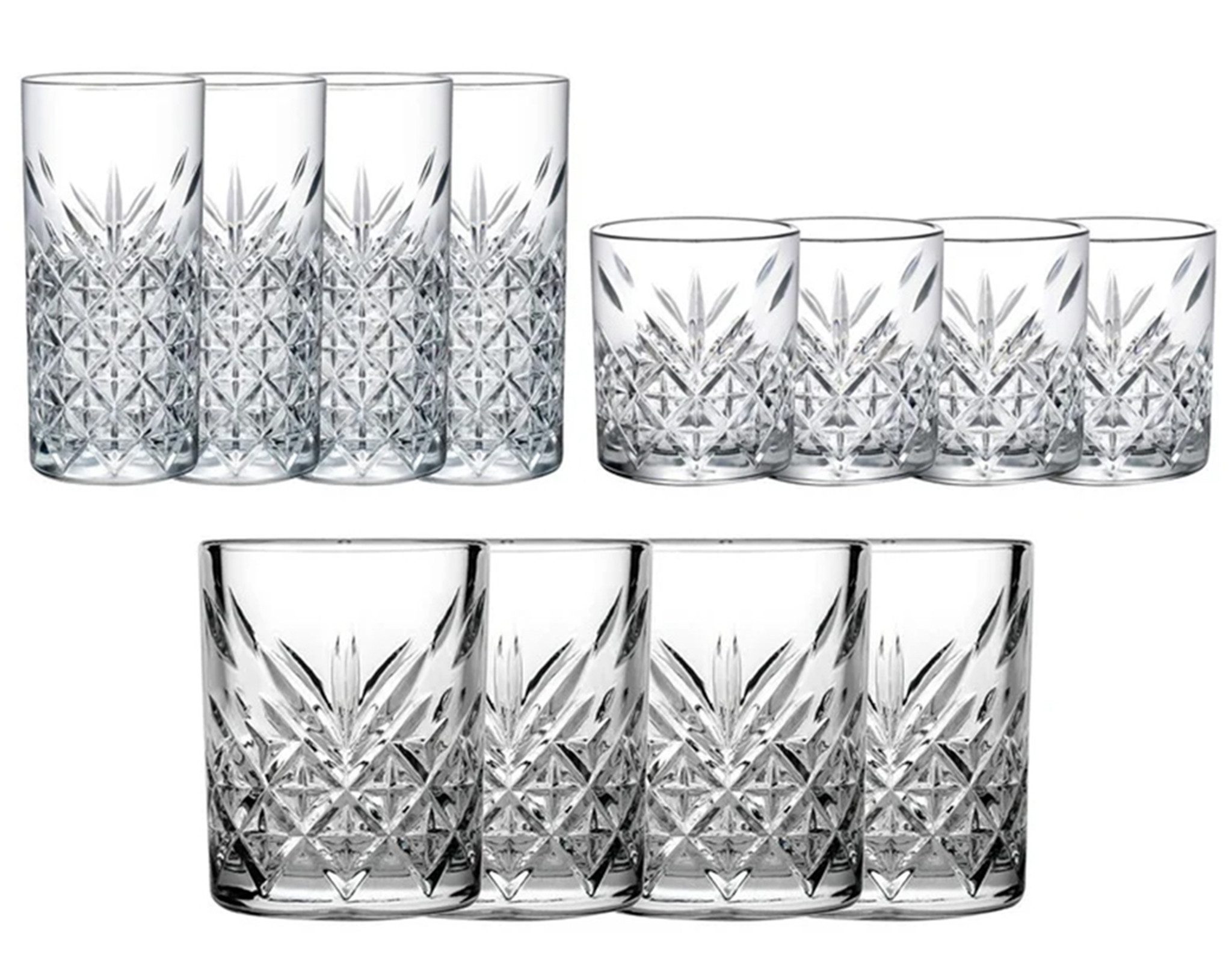 Pasabahce Стекло-Set Pasabahce Стекло-Set "Timeless" 12-teilig Whiskey Stamper Longdrink