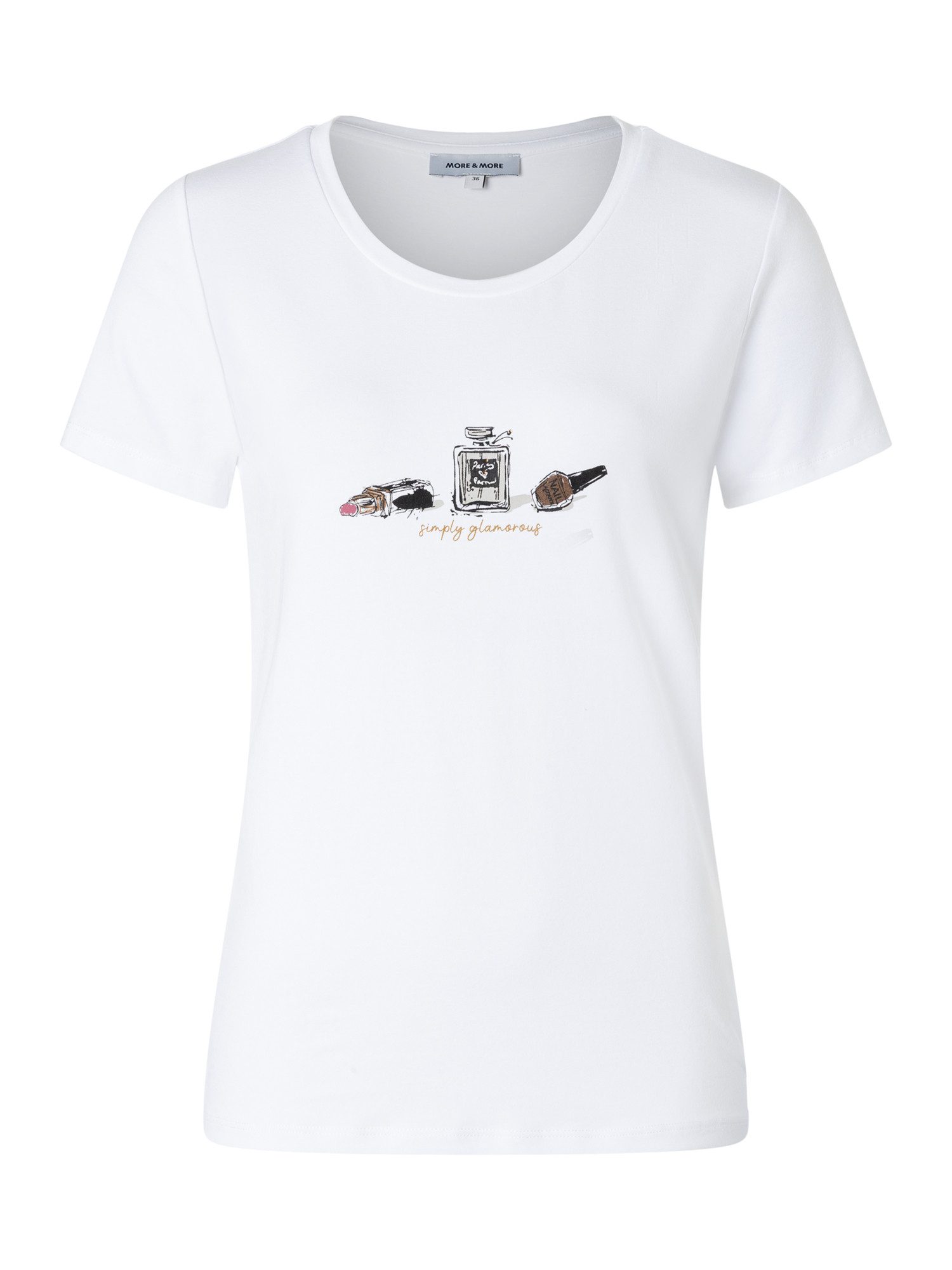 MORE&MORE Kurzarmshirt Single Jersey Baumwollshirt günstig online kaufen