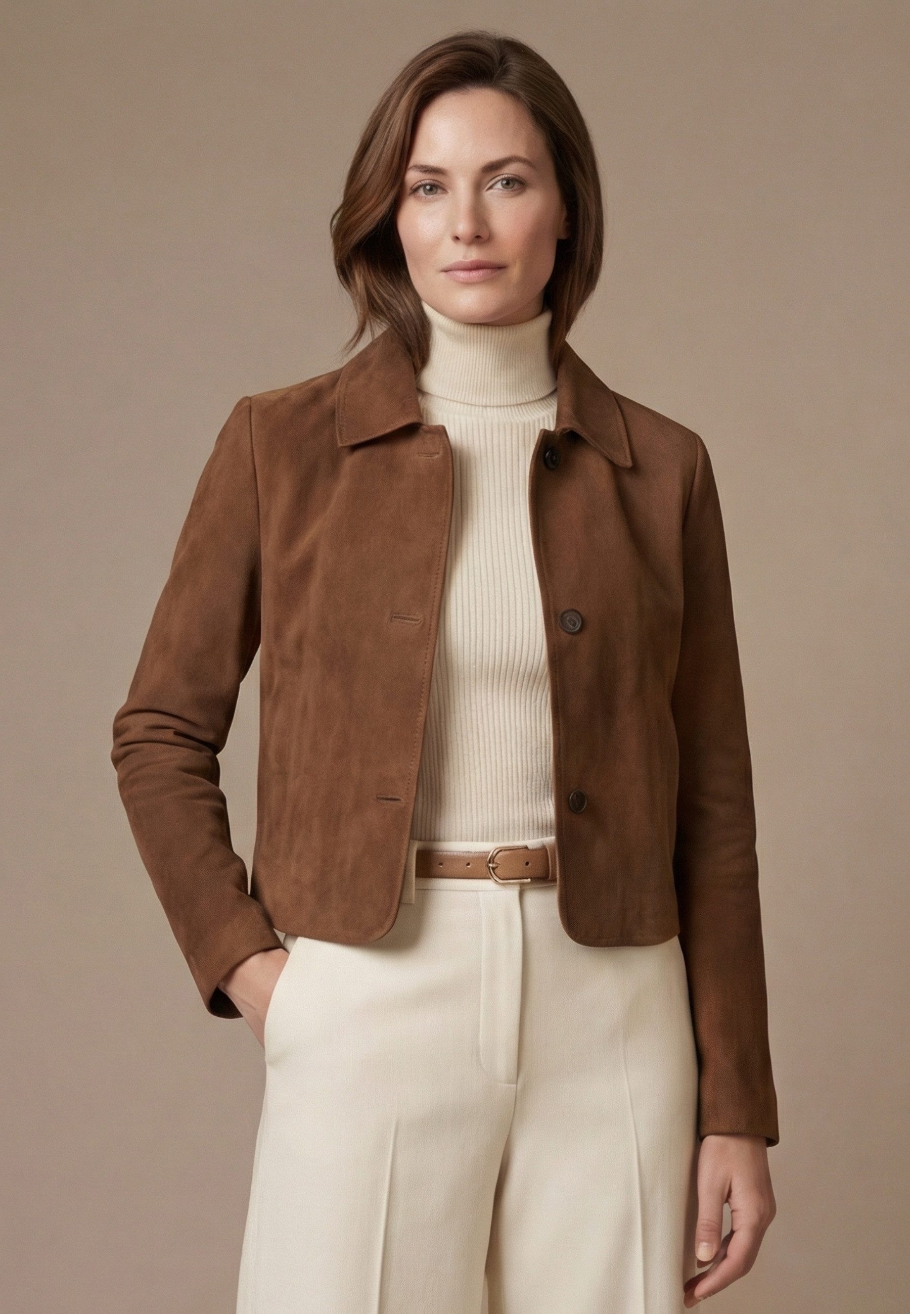 RICANO Lederjacke Jeena Hochwertiges Lamm Nappa Leder