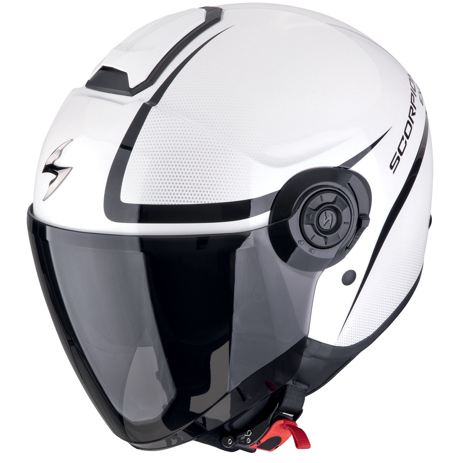 Motorradhelm Scorpion Exo-City II Intercity Jethelm Schwarz / Weiss