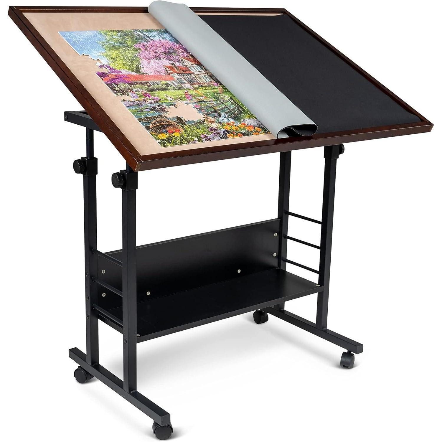 LuxusKollektion Arbeitstisch Jigsaw Puzzle Table Board with Cover Easel Hei günstig online kaufen