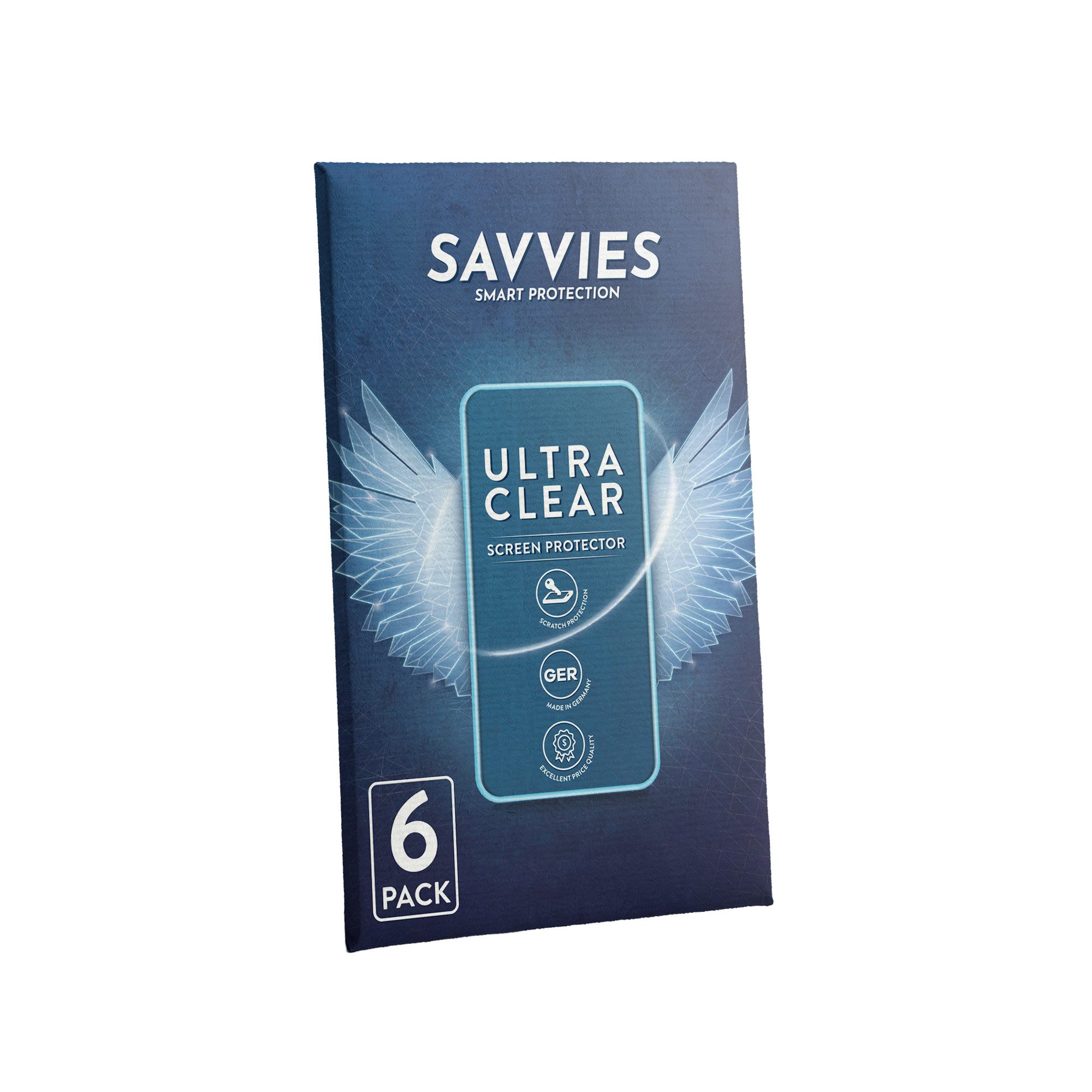 Savvies Displayschutzfolie Schutzfolie für Cleyver Extreme, 6 Stück, Displayschutz Schutz Folie Klar Transparent