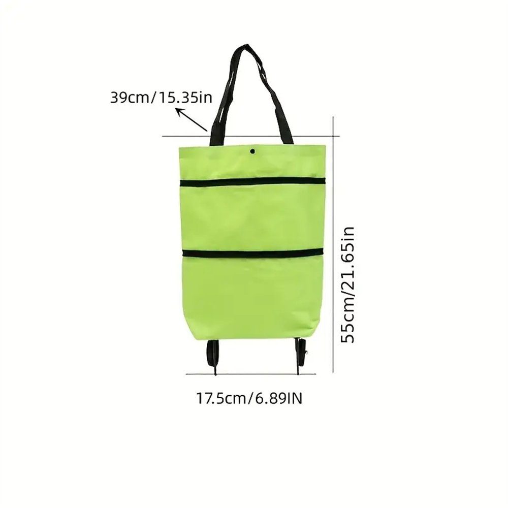 Einkaufstrolley-Tasche, Grün Tragbare TUABUR Einkaufstrolley Haushaltsbedarf