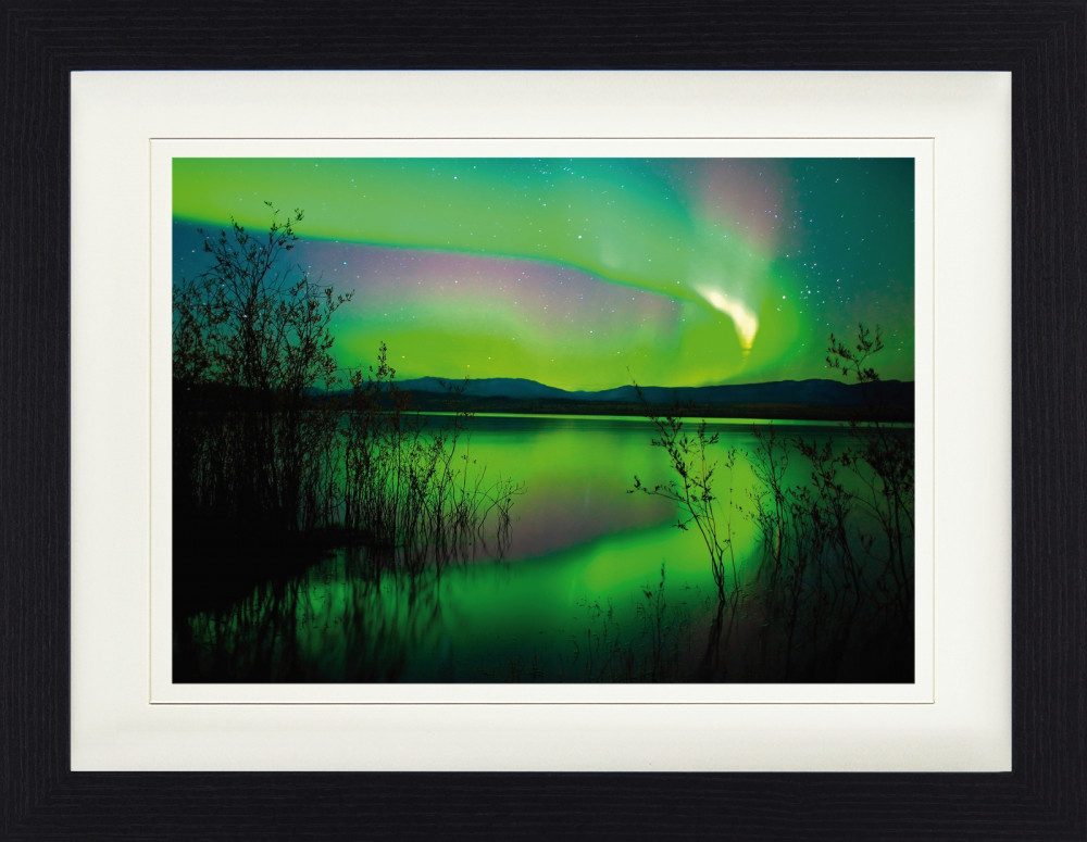 1art1 Poster Polarlichter Gerahmtes Bild Mit Edlem Passepartout