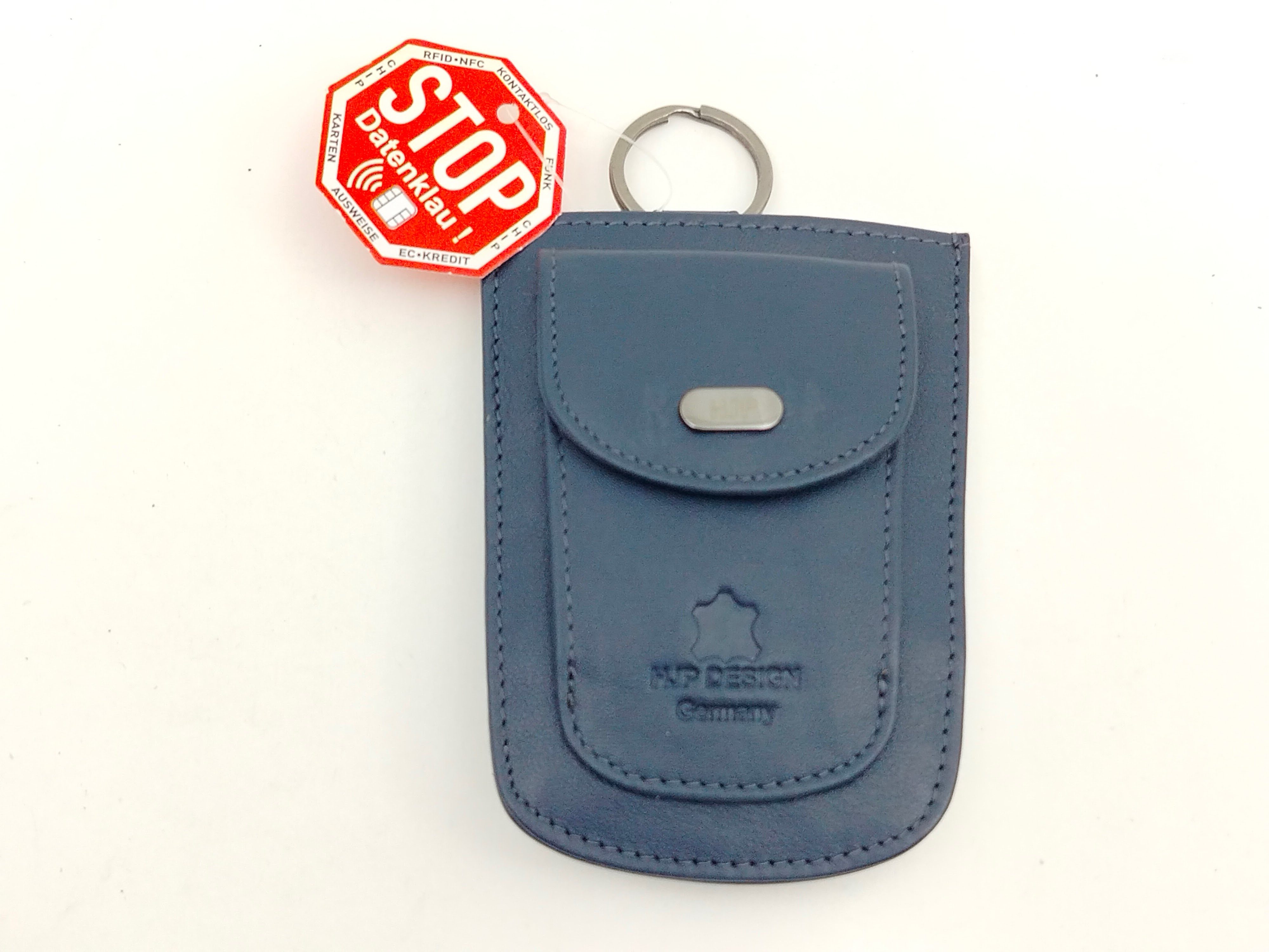 HJP Schlüsseltasche HJP CLASSIC Schlüsselglocke mit Riegel, blau