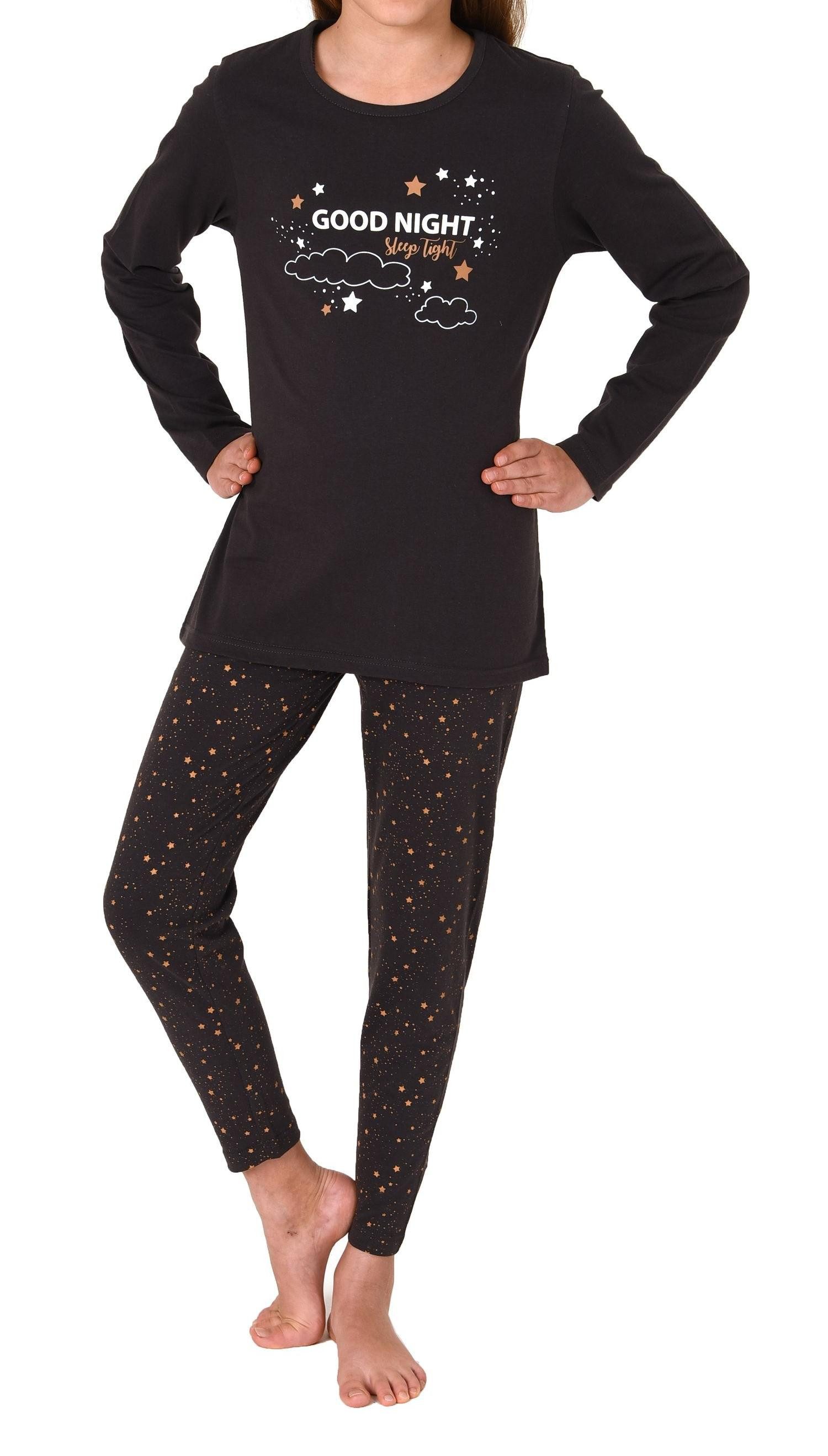 Normann Pyjama Schöner Mädchen Schlafanzug, langärmliger Pyjama mit süßem Motiv