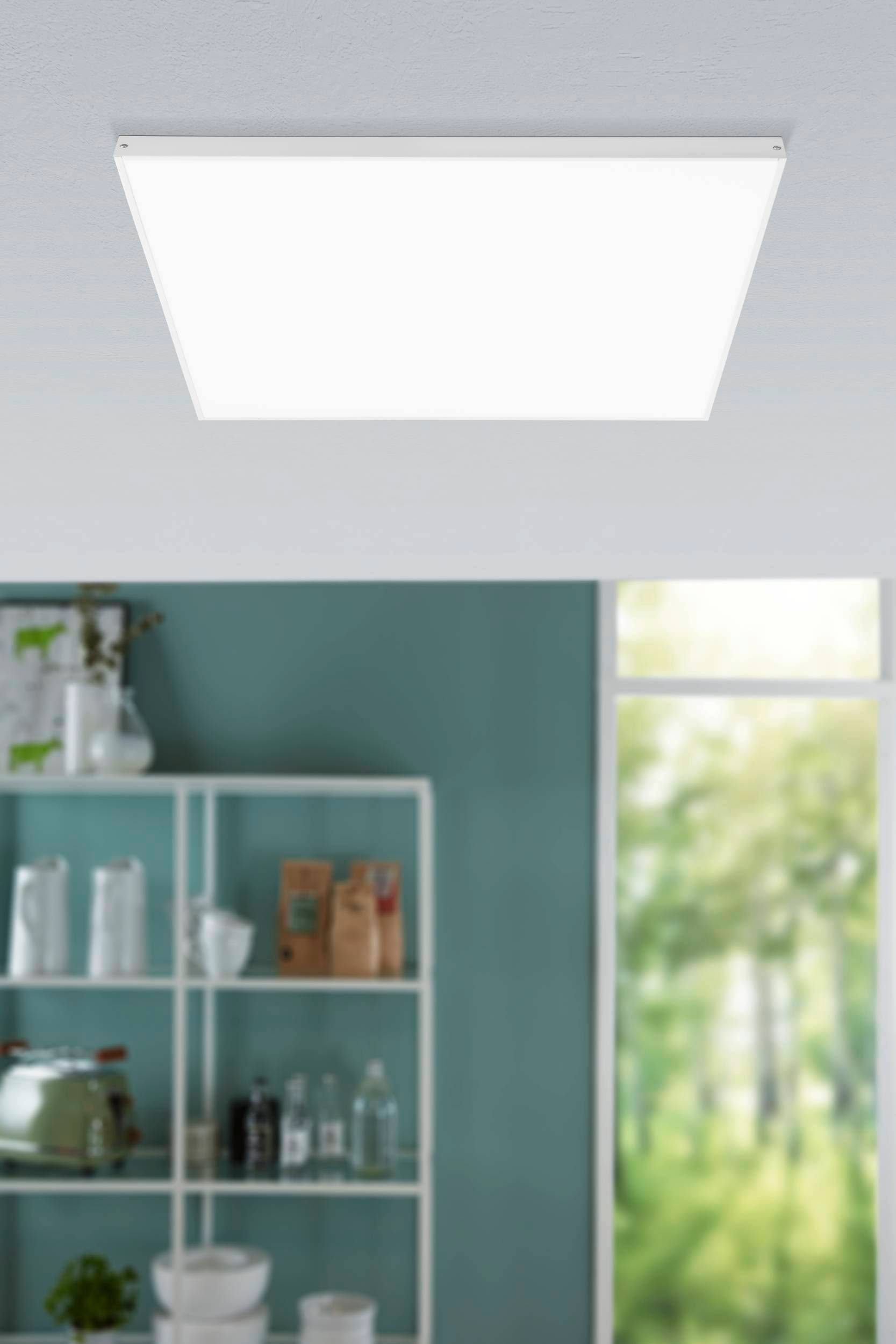 EGLO LED Deckenleuchte Plagliarone, Leuchtmittel cm x B 59,5 inklusive, Wohnzimmerlampe Deckenlampe, Modern, L Küchenlampe