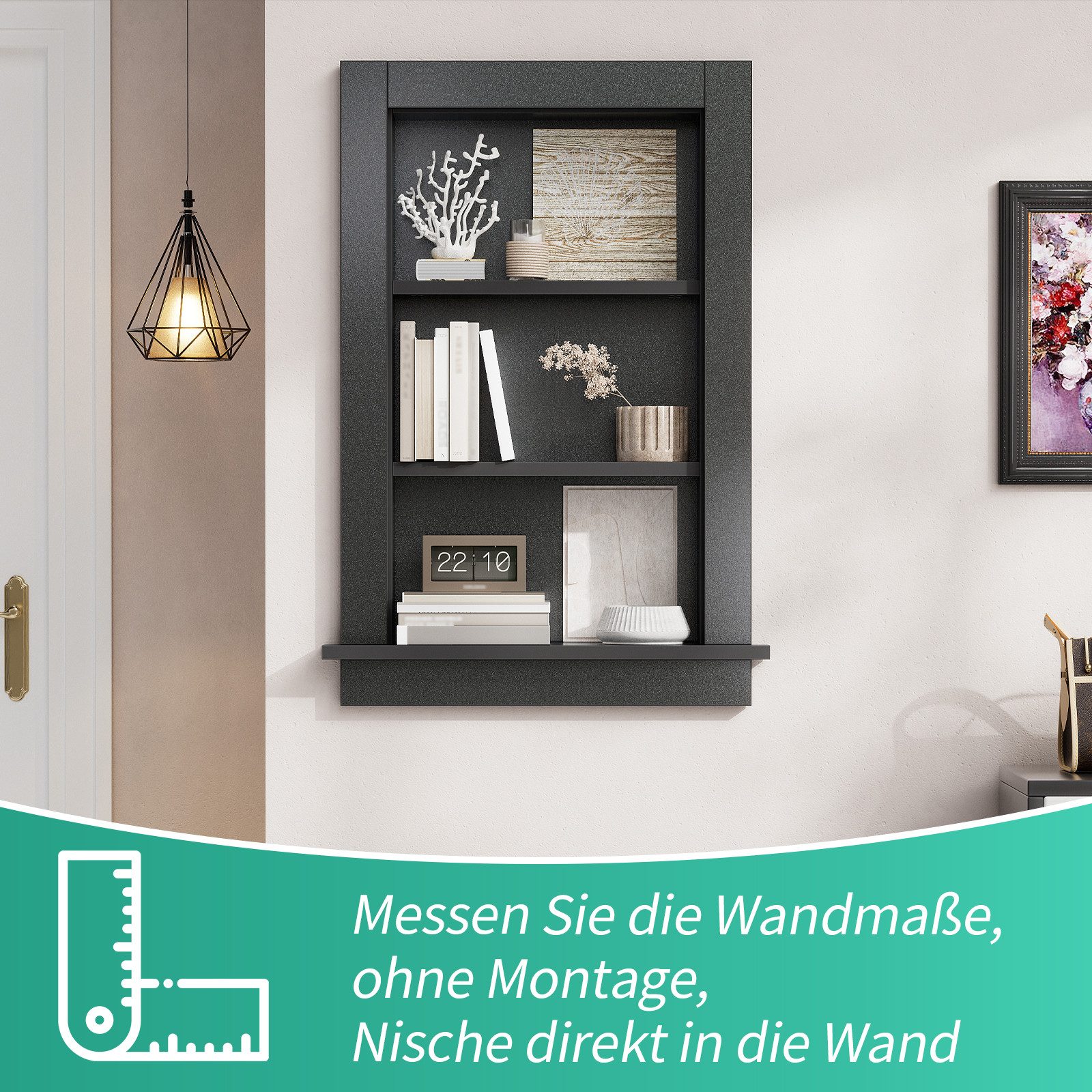 TWSOUL Duschwand Wandnische Duschnische mit Rahmen Wandregal wasserdichte, günstig online kaufen