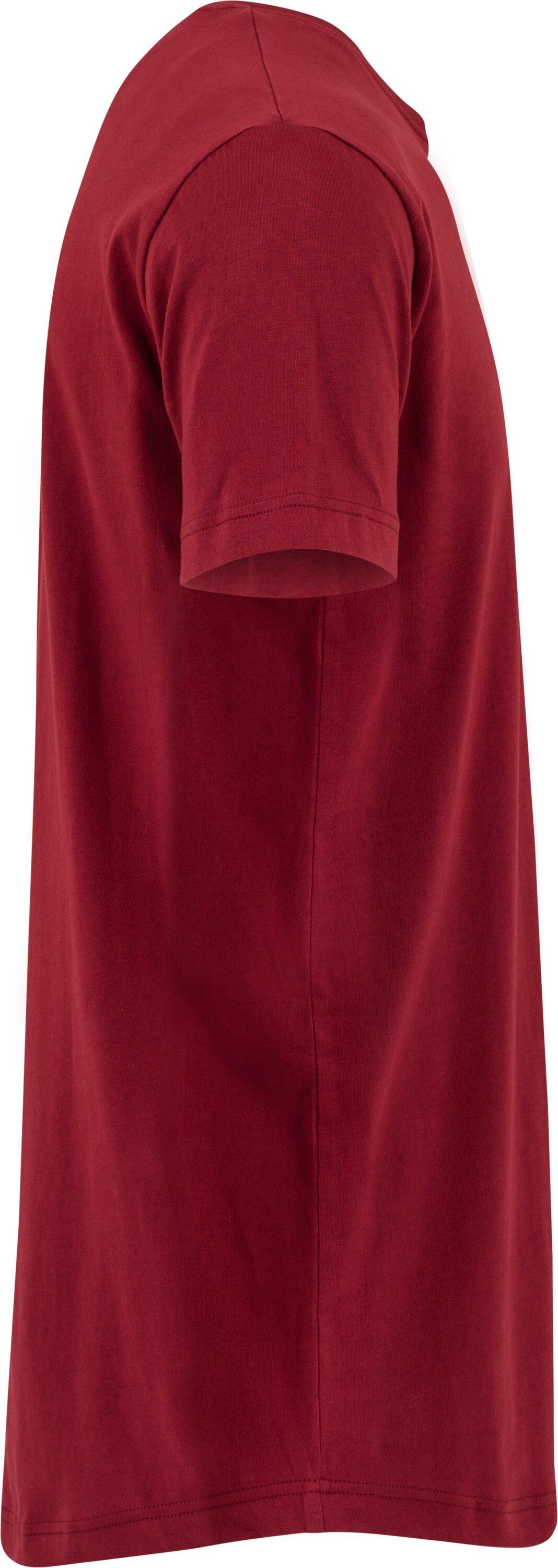 Shaped Long CLASSICS Tee Herren URBAN (1-tlg) burgundy Kurzarmshirt