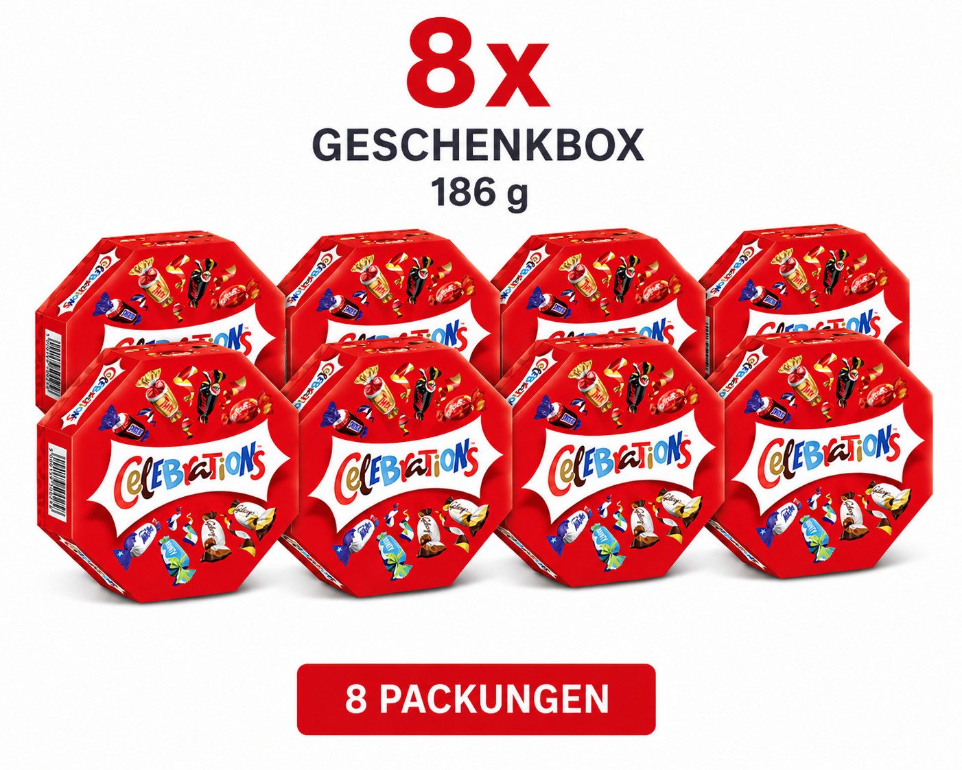 Mars Süßigkeit Mars Celebration 186g Box, 16 x 186 g, 16 St. (16 Stück Gebinde)
