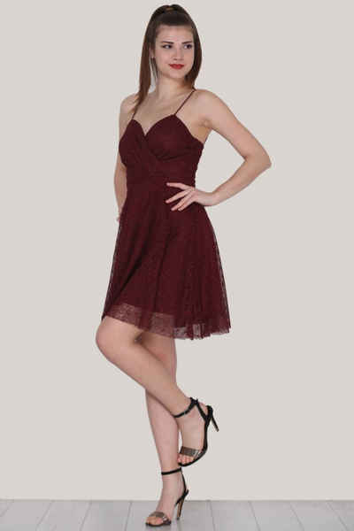 Modabout Abendkleid Kurzes Abendkleid für Damen Kleid Sommerkleid - NELB0553D8999BRD (1-tlg)