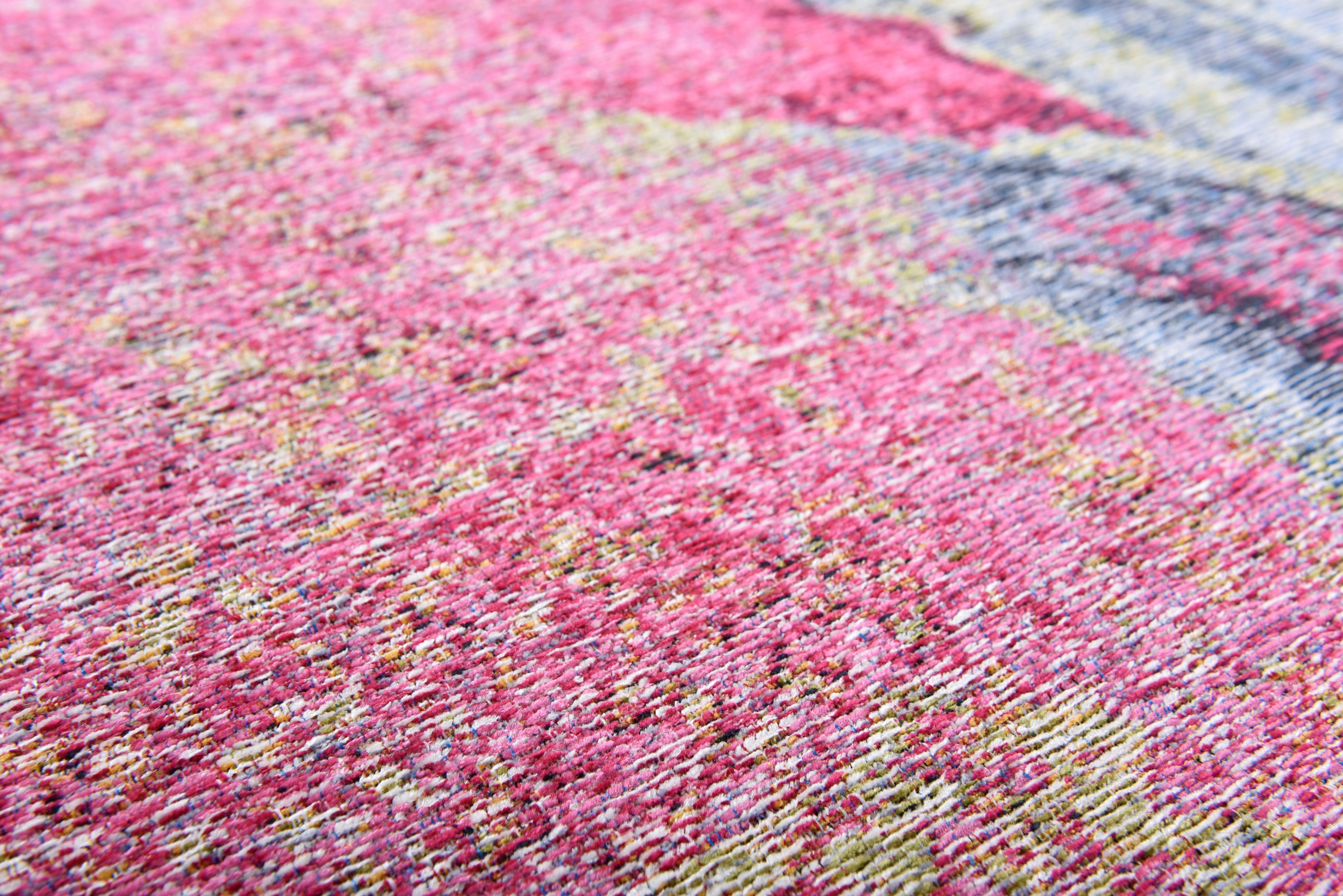Gino Falcone Teppich Cosima-111, rund, Höhe: 3 mm, flachgeweber Jaquard-Teppich, mit Chenillegarn, modernes Design