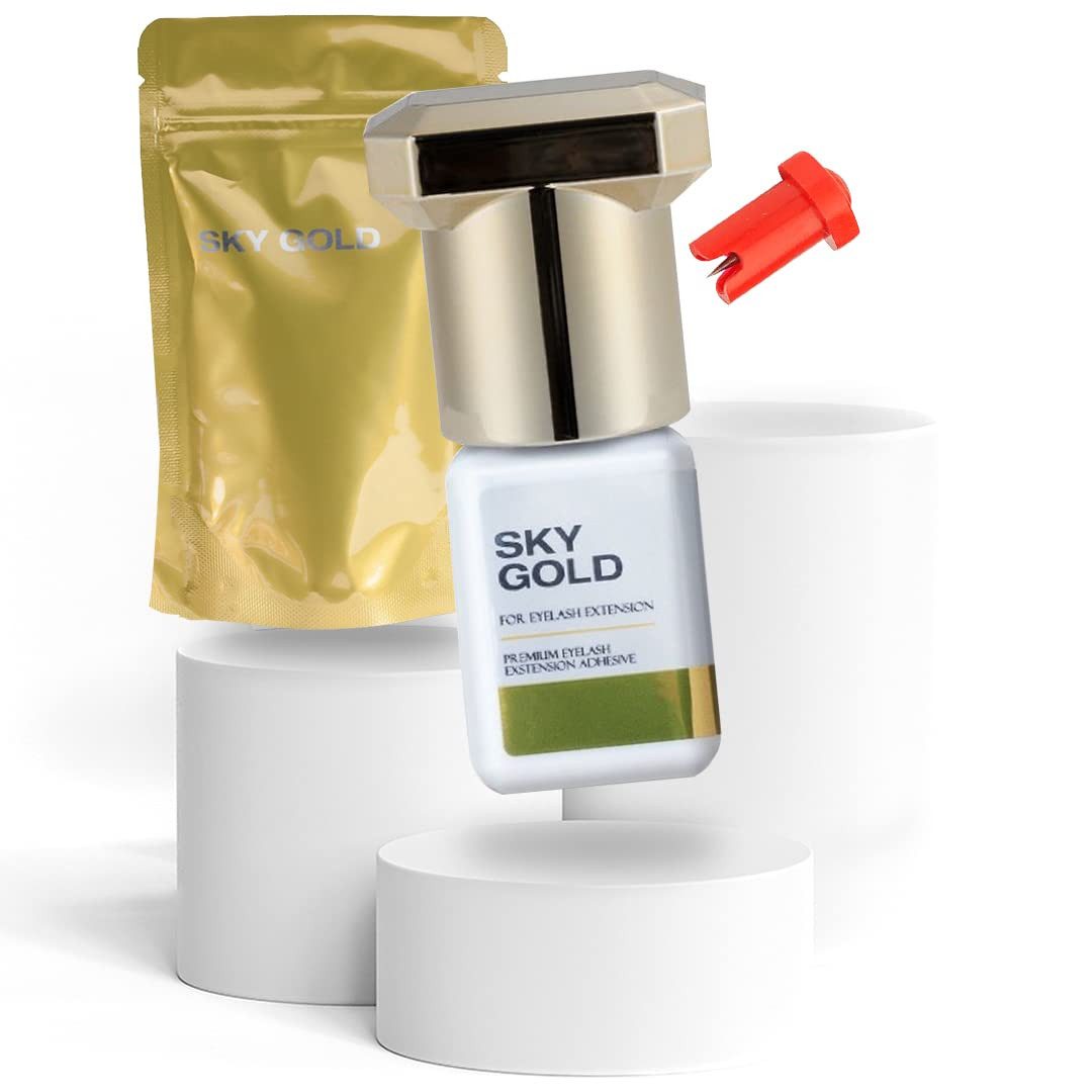 Sky Glue Wimpernkleber Sky Gold für Wimpernverlängerung Wimpern Lashes 5ml