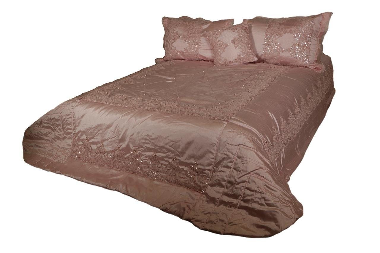 Bettüberwurf Manola Tagesdeckenset 4-teilig Pink, Lavella | Tagesdecken