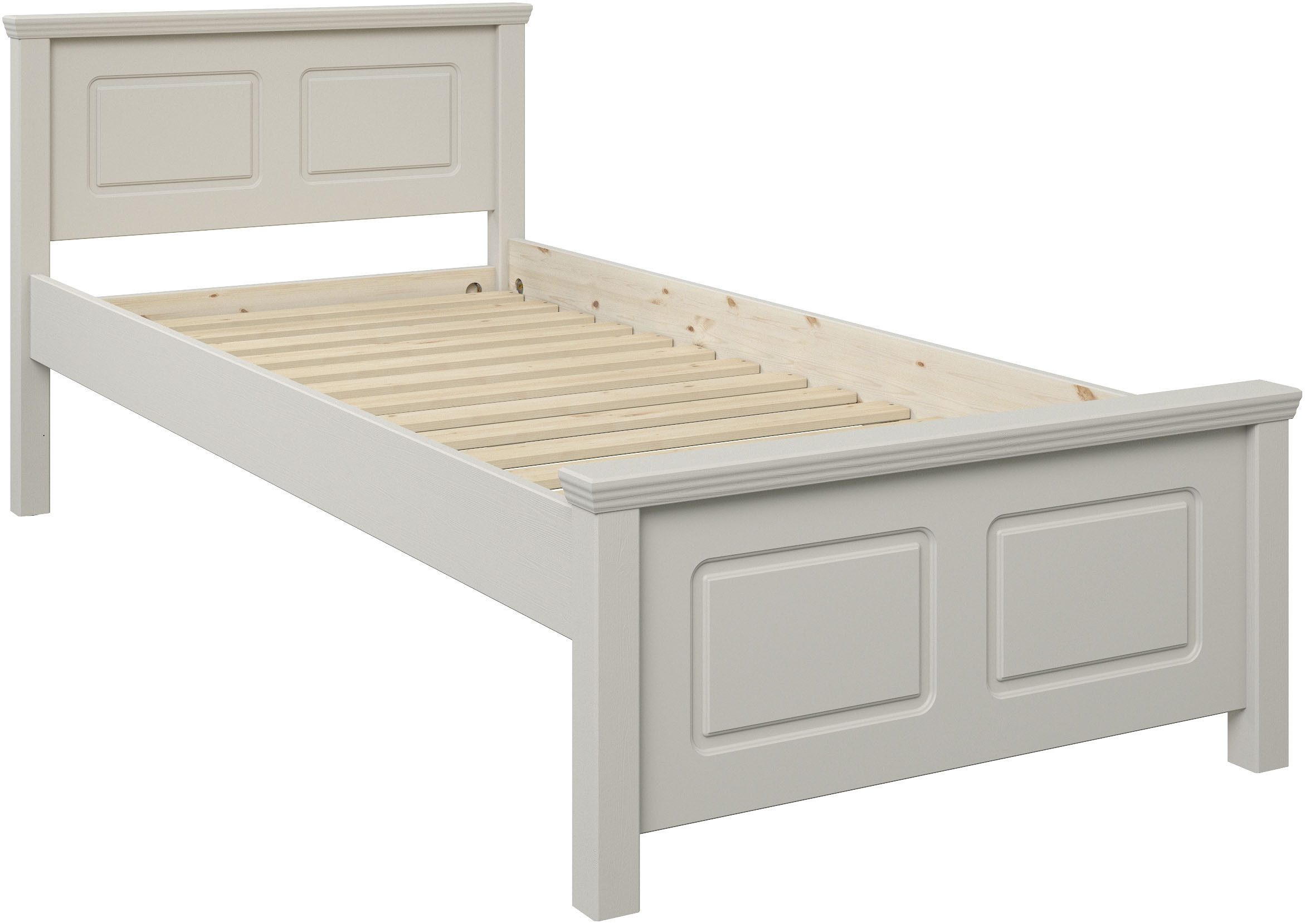 OTTO home Massivholzbett ERIK', Made in Europe, optional mit Schublade, Massivholz Kiefer (FSC® zertifiziert), in mehreren Größen, Landhausstil mit Kassettenopt – Bild 2 von 5
