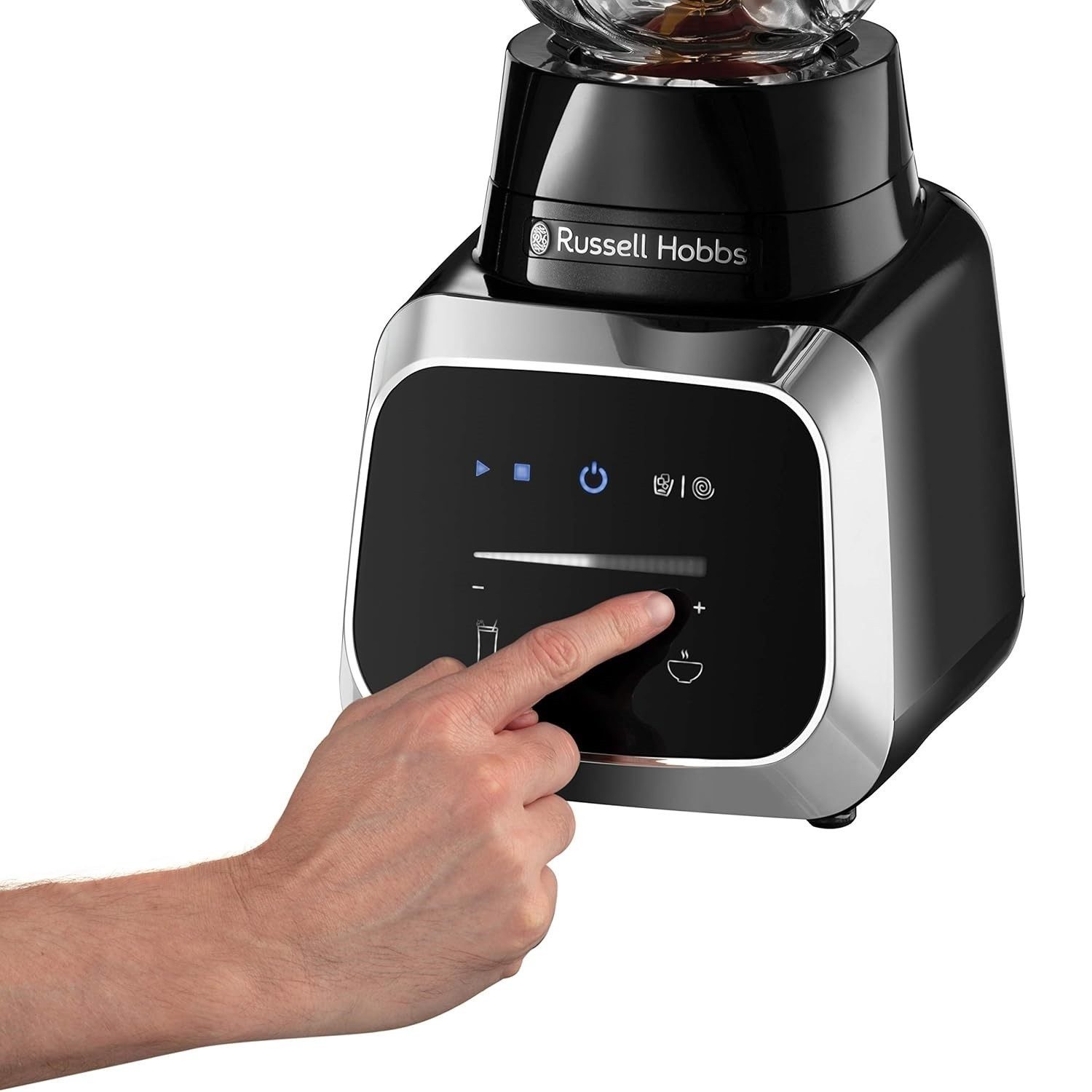 RUSSELL HOBBS Standmixer Sensigence intelligenter Glas-Standmixer, 1000 W, Touchscreen Mixer Timer Smoothie-Maker Milch-Maker Ice Crusher 1.000W